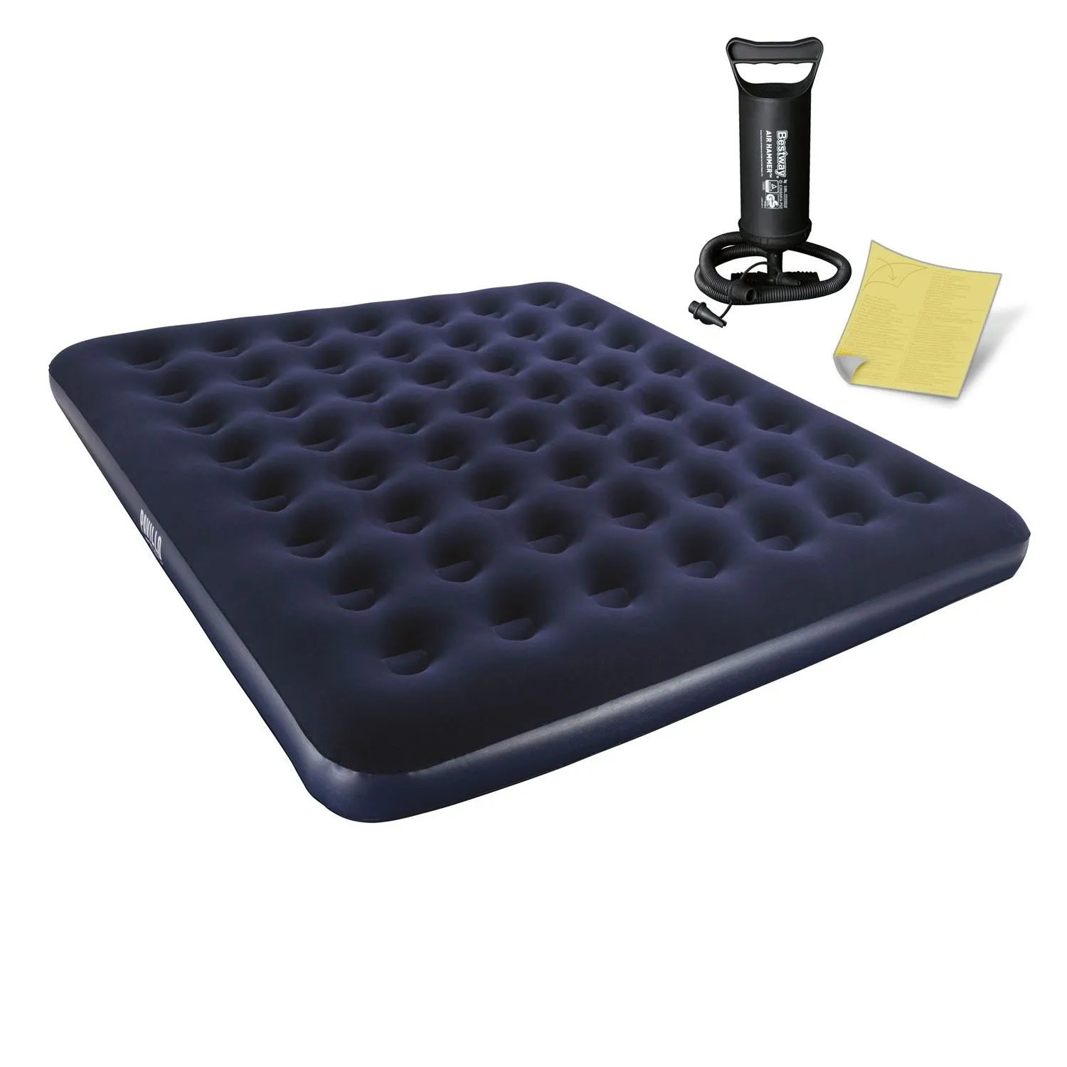 Materac dmuchany, z pompką, Bestway, 203x183x22 cm