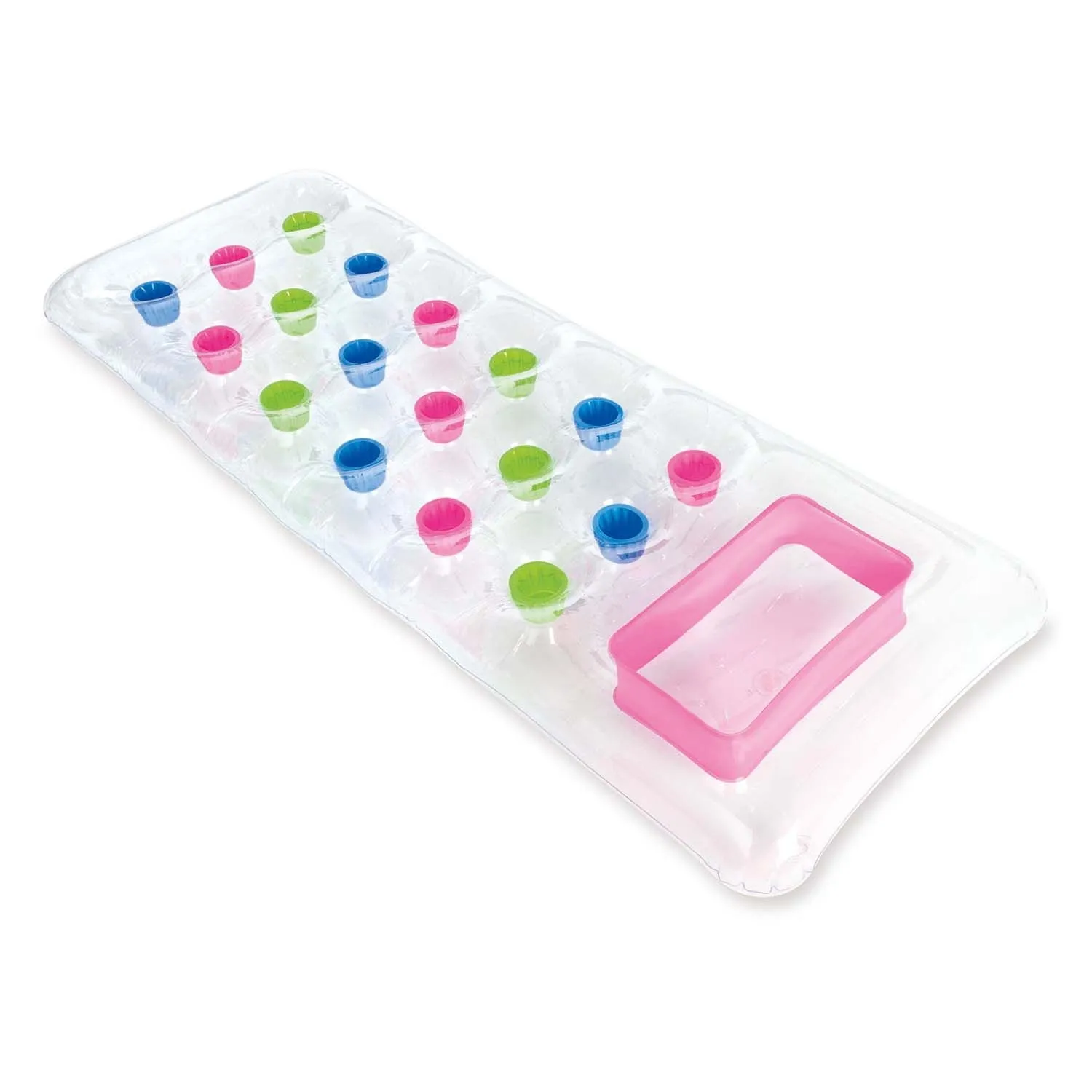 Dmuchany materac z okienkiem, Intex, 188x71 cm, różowy