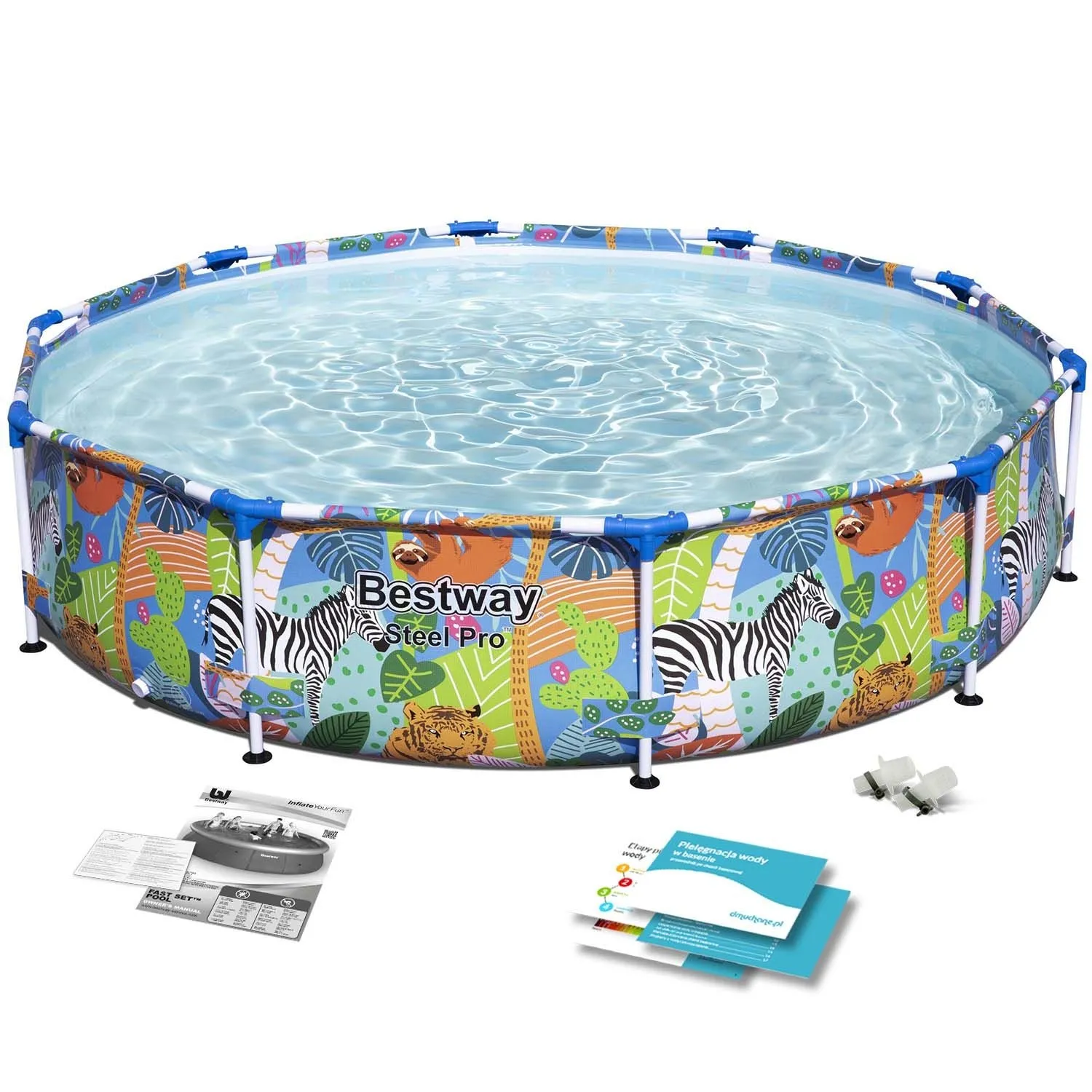 Basen ogrodowy stelażowy, zestaw 4w1, Bestway, 305x66 cm