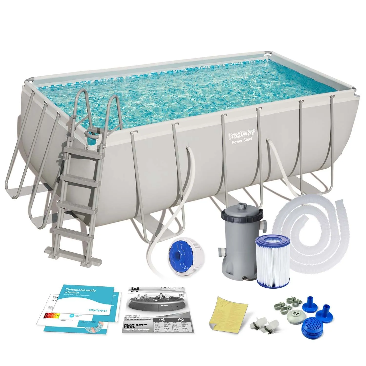 Basen ogrodowy stelażowy, 11w1, Bestway, 412x201x122 cm