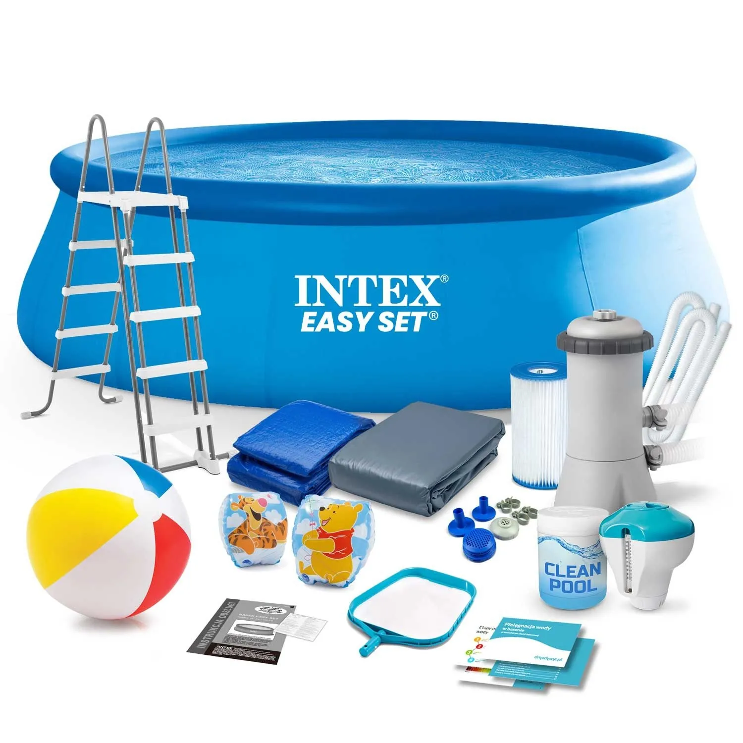 Basen ogrodowy rozporowy, zestaw 18w1, Intex, 457x122 cm