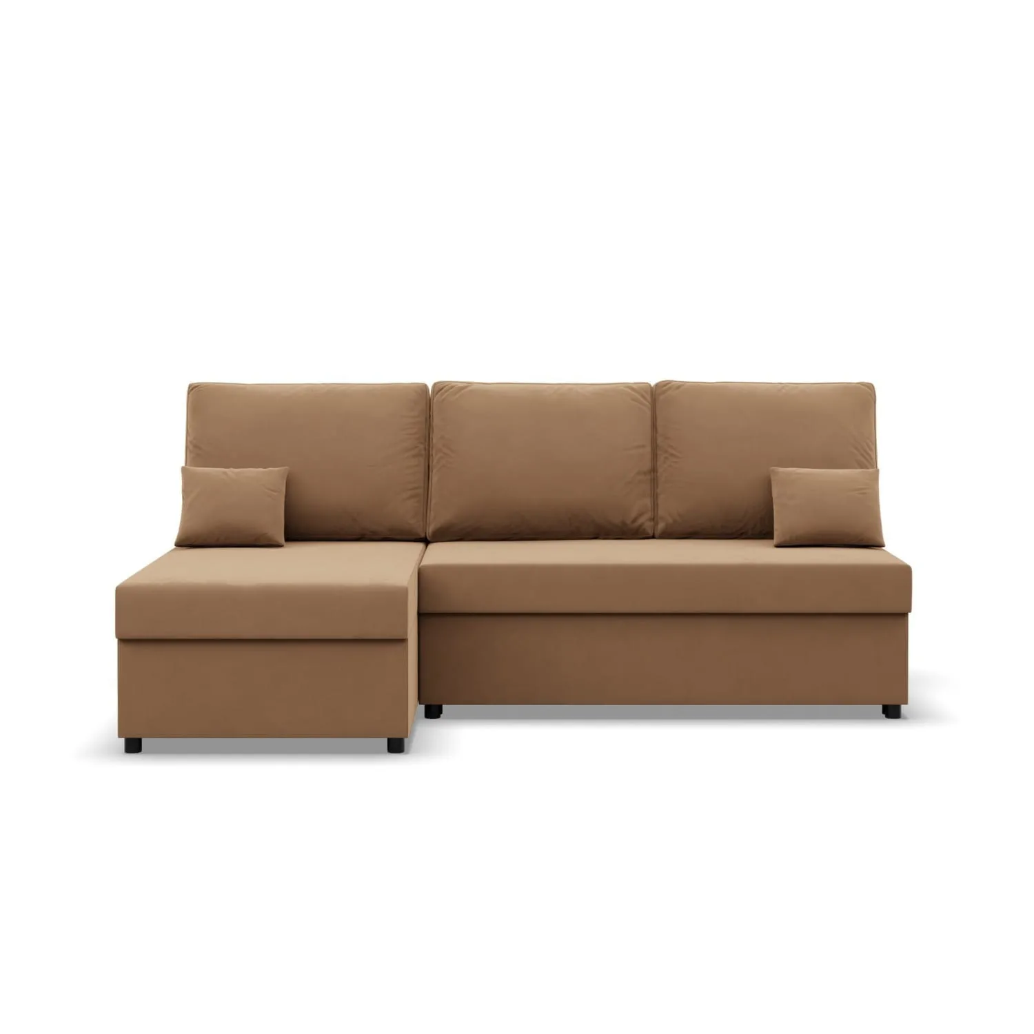 Narożnik z funkcją spania, Flow, 201x138x92 cm, cappucino