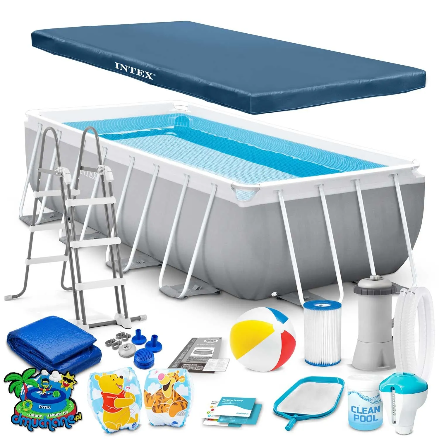 Basen ogrodowy stelażowy, 18w1, Intex, 400x200x122 cm