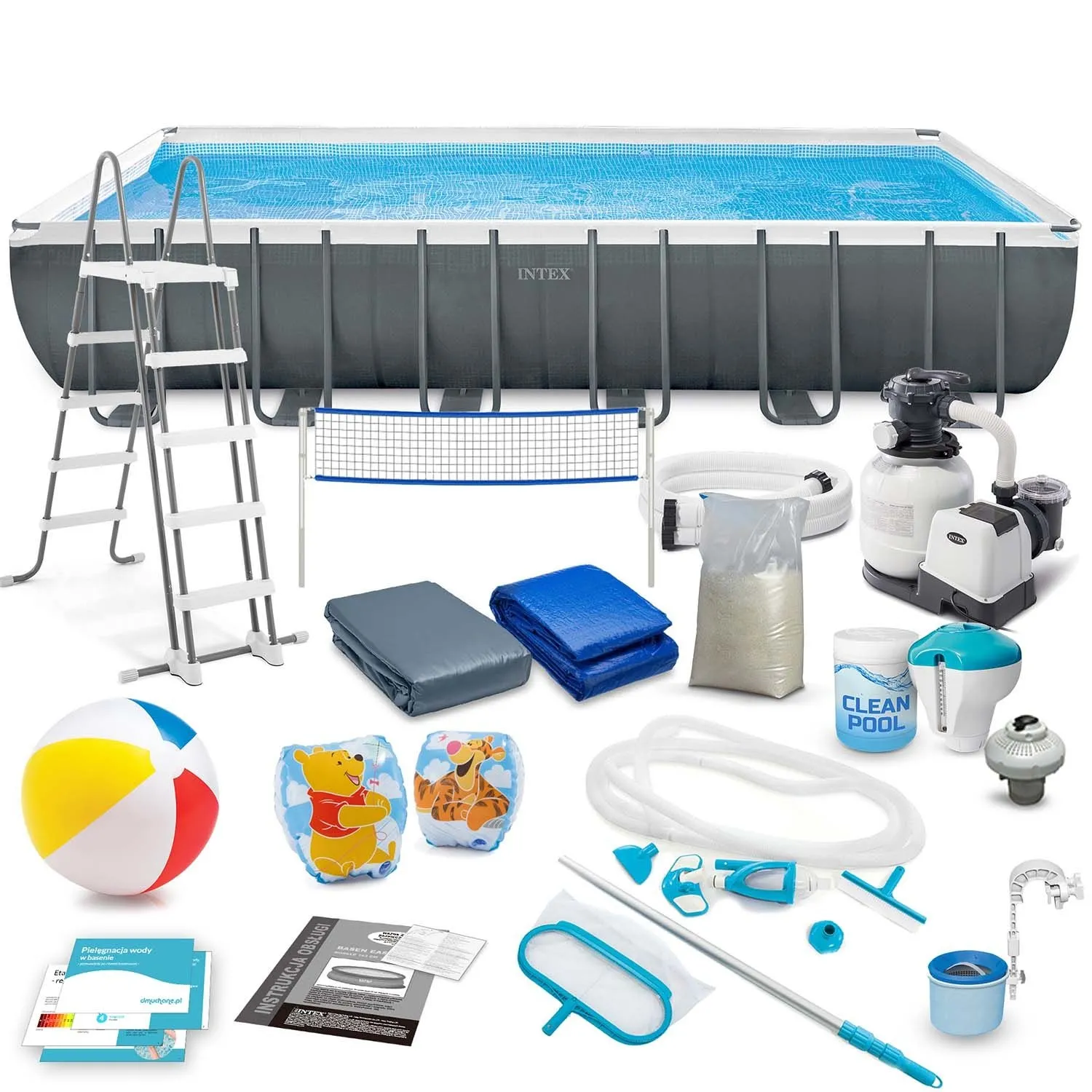 Basen ogrodowy stelażowy, 21w1, Intex, 732x366x132 cm