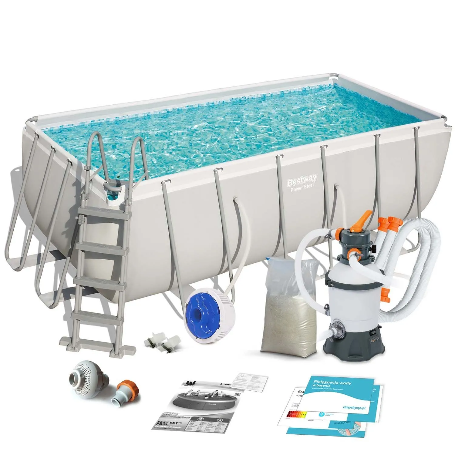 Basen stelażowy ogrodowy, 11w1, Bestway, 412x201x22 cm