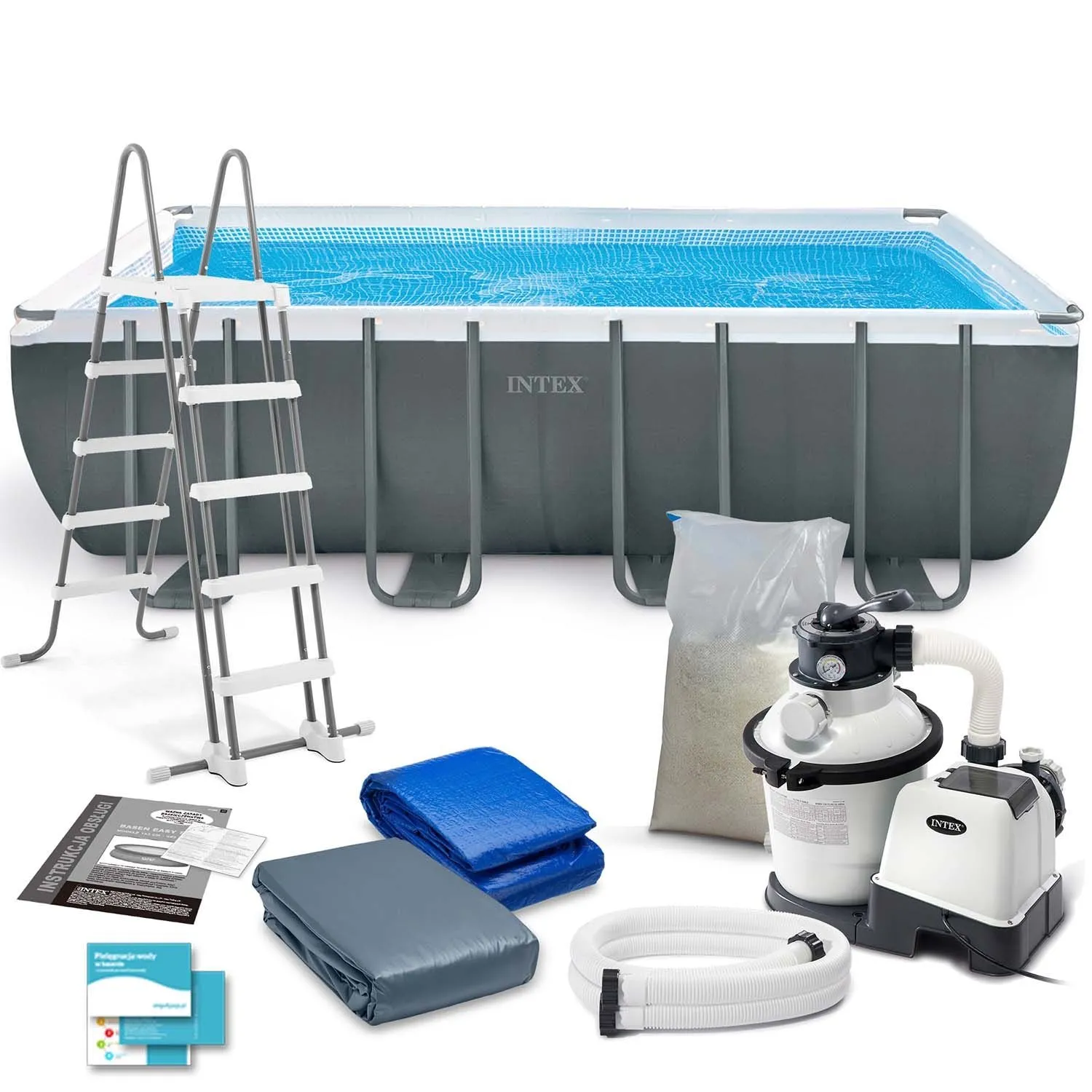 Basen ogrodowy stelażowy, 12w1, Intex, 549x274x132 cm