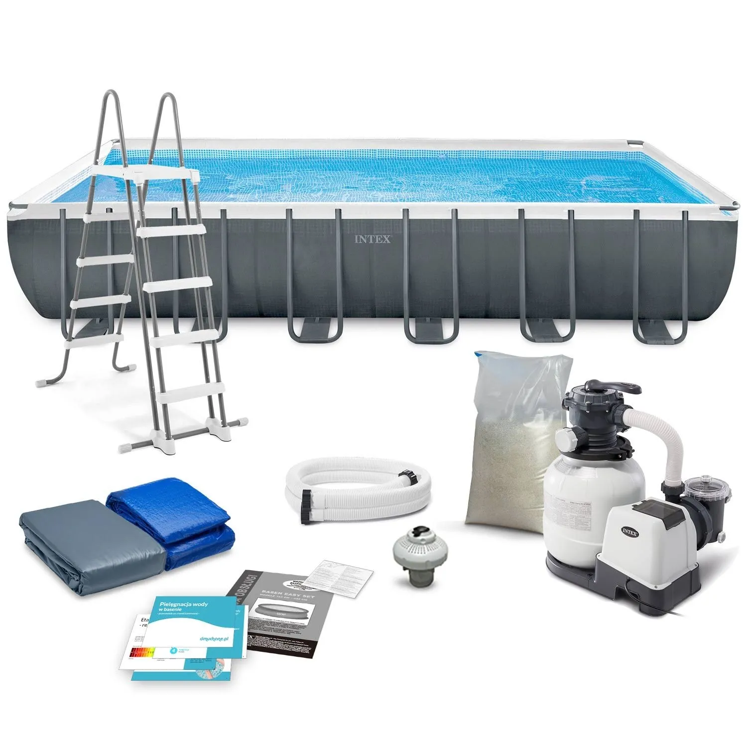 Basen ogrodowy stelażowy, 10w1, Intex, 732x366x132 cm