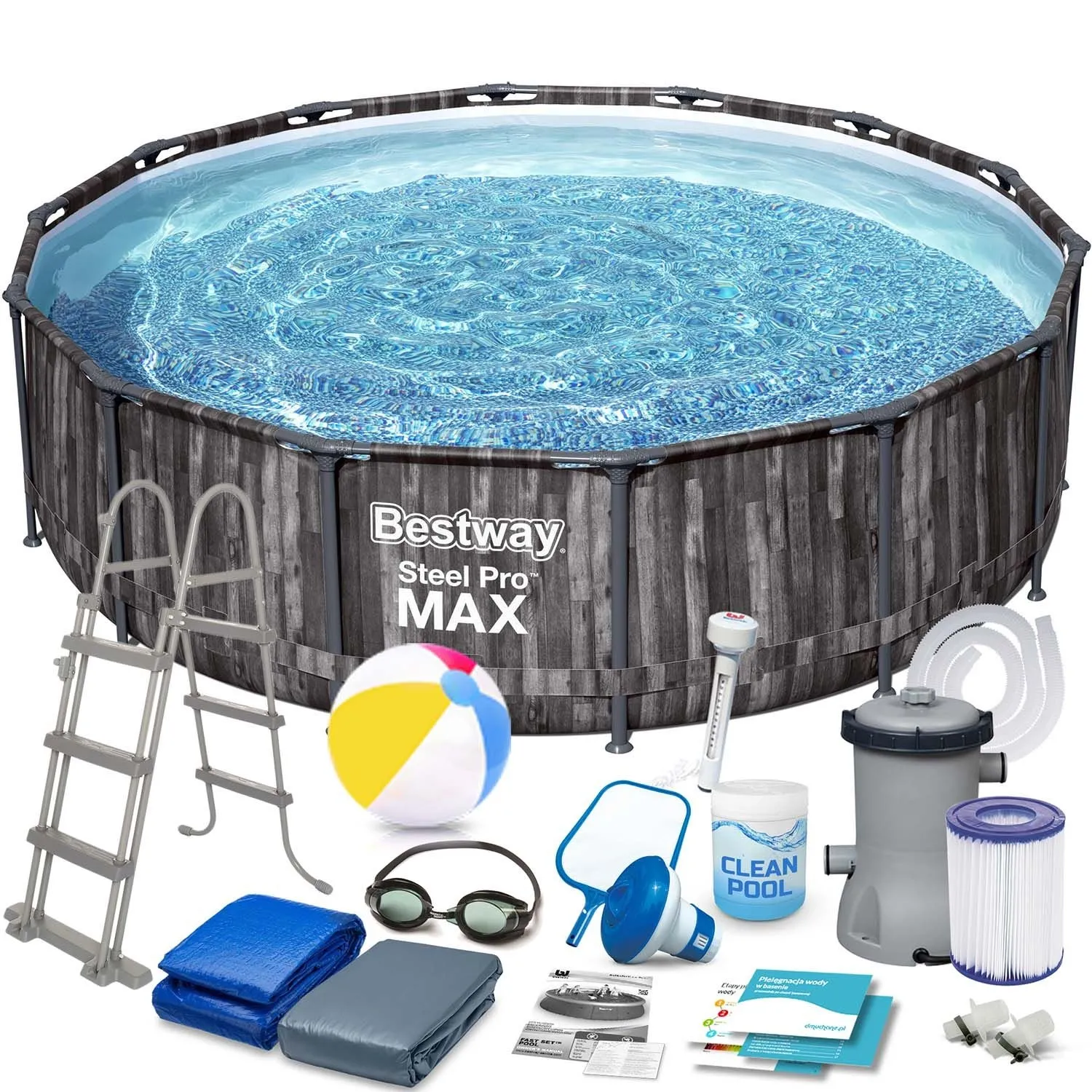 Basen ogrodowy stelażowy, 17w1, Bestway, 427x107 cm