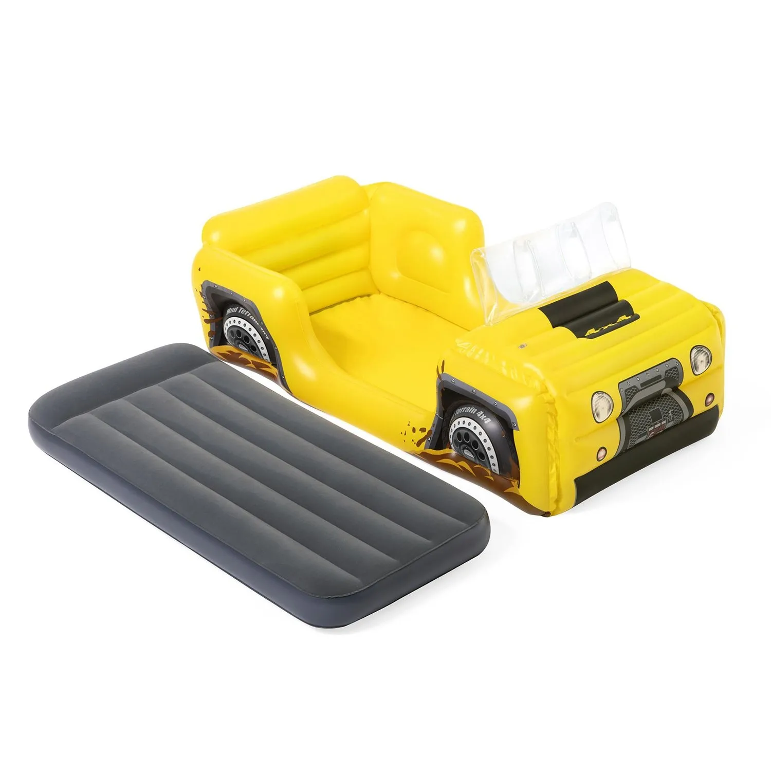 Materac welurowy auto Bestway, 160x84x62 cm