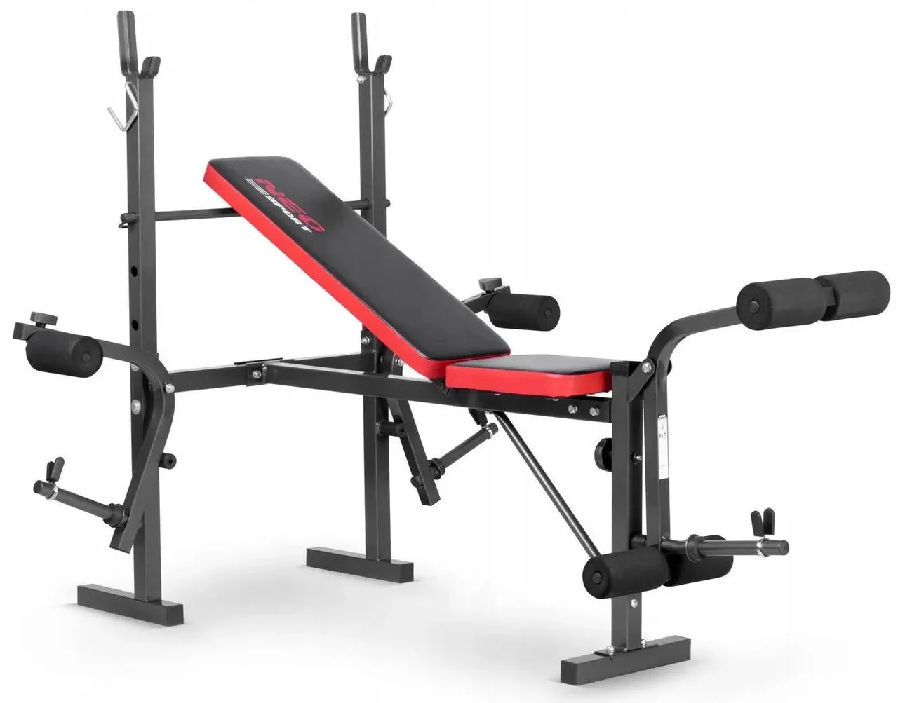 Ławeczka do ćwiczeń pod sztangę, Neo-Sport, 160x114x122 cm, czarny