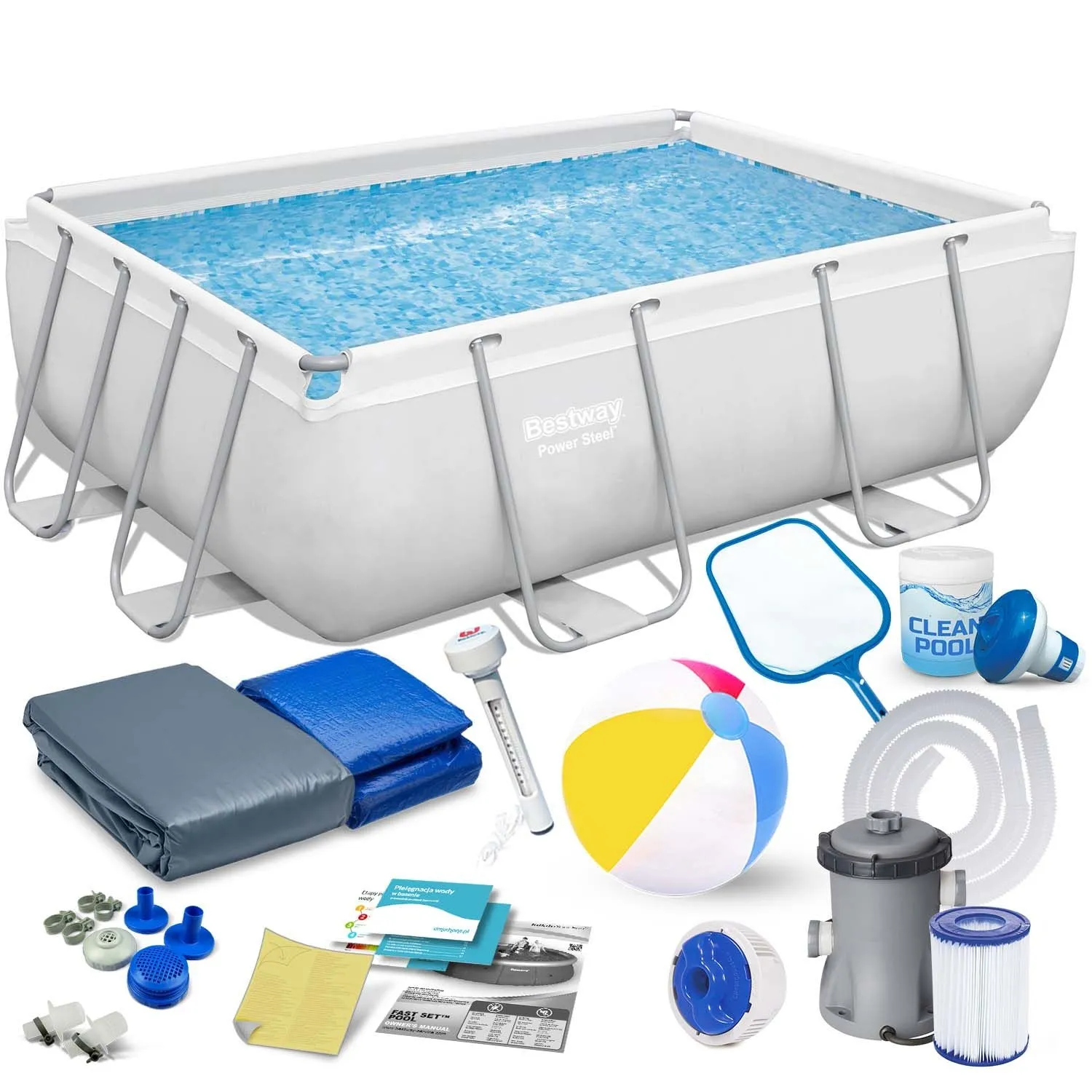 Basen ogrodowy stelażowy, 16w1, Bestway, 282x196x84 cm