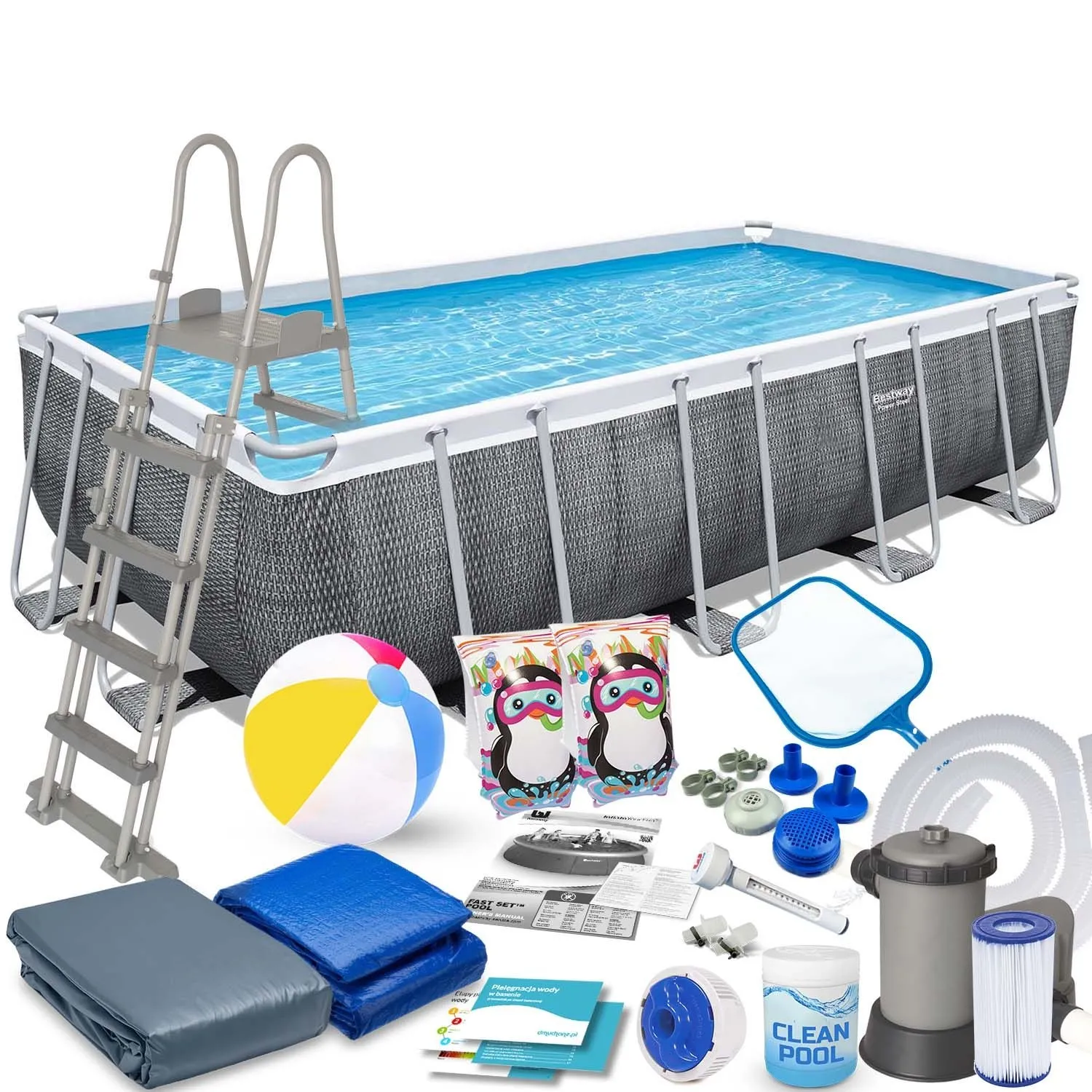 Basen ogrodowy stelażowy, 18w1, Bestway, 549x274x122 cm