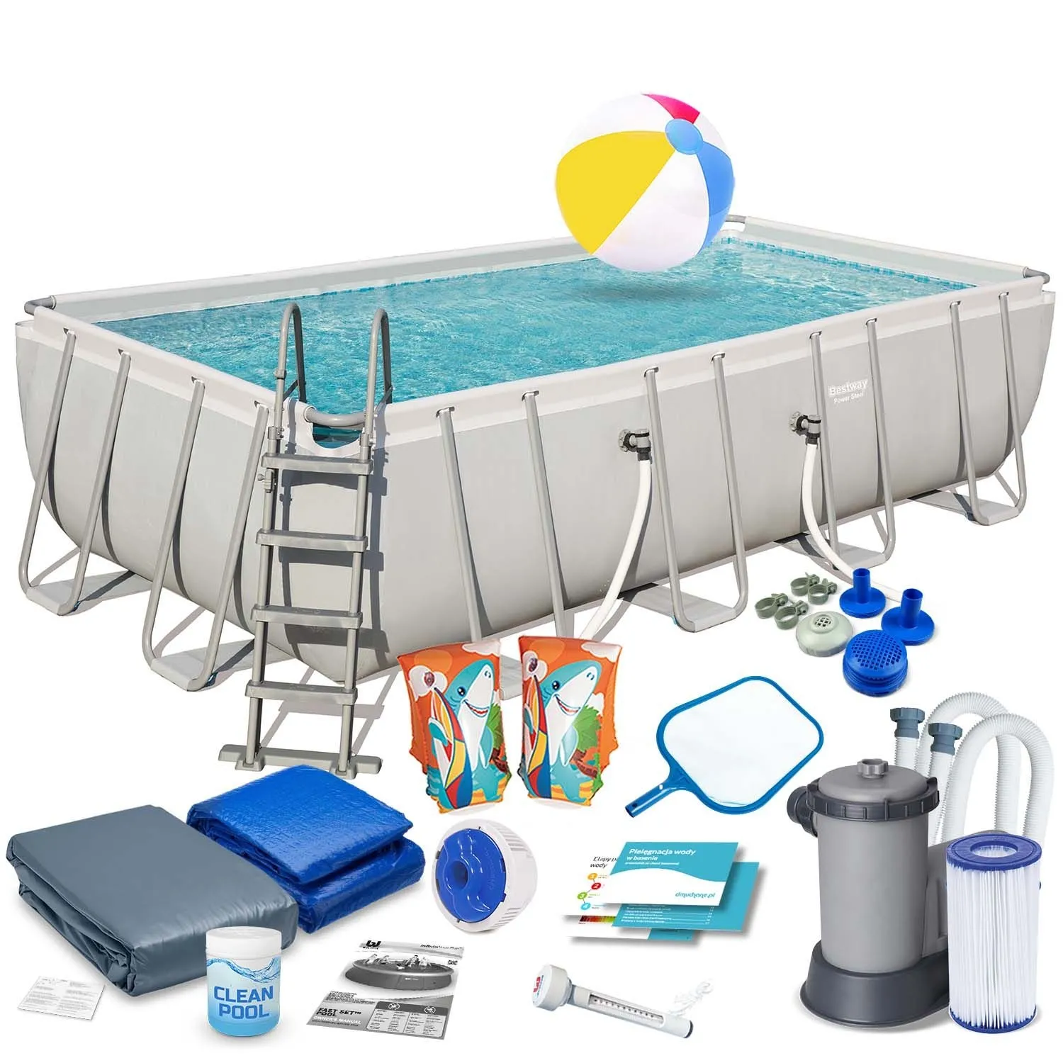 Basen ogrodowy stelażowy, 17w1, Bestway, 549x274x122 cm