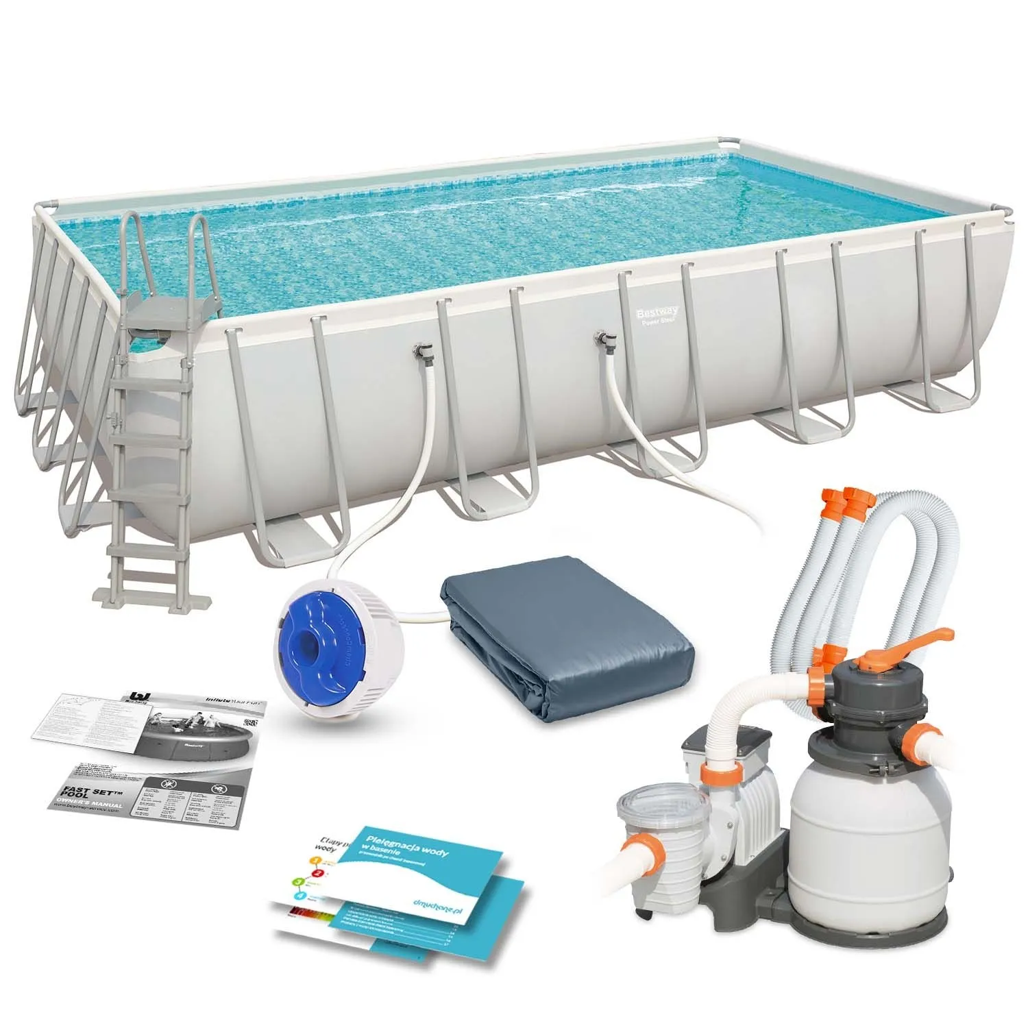 Basen ogrodowy stelażowy, 6w1, Bestway, 640x274x132 cm