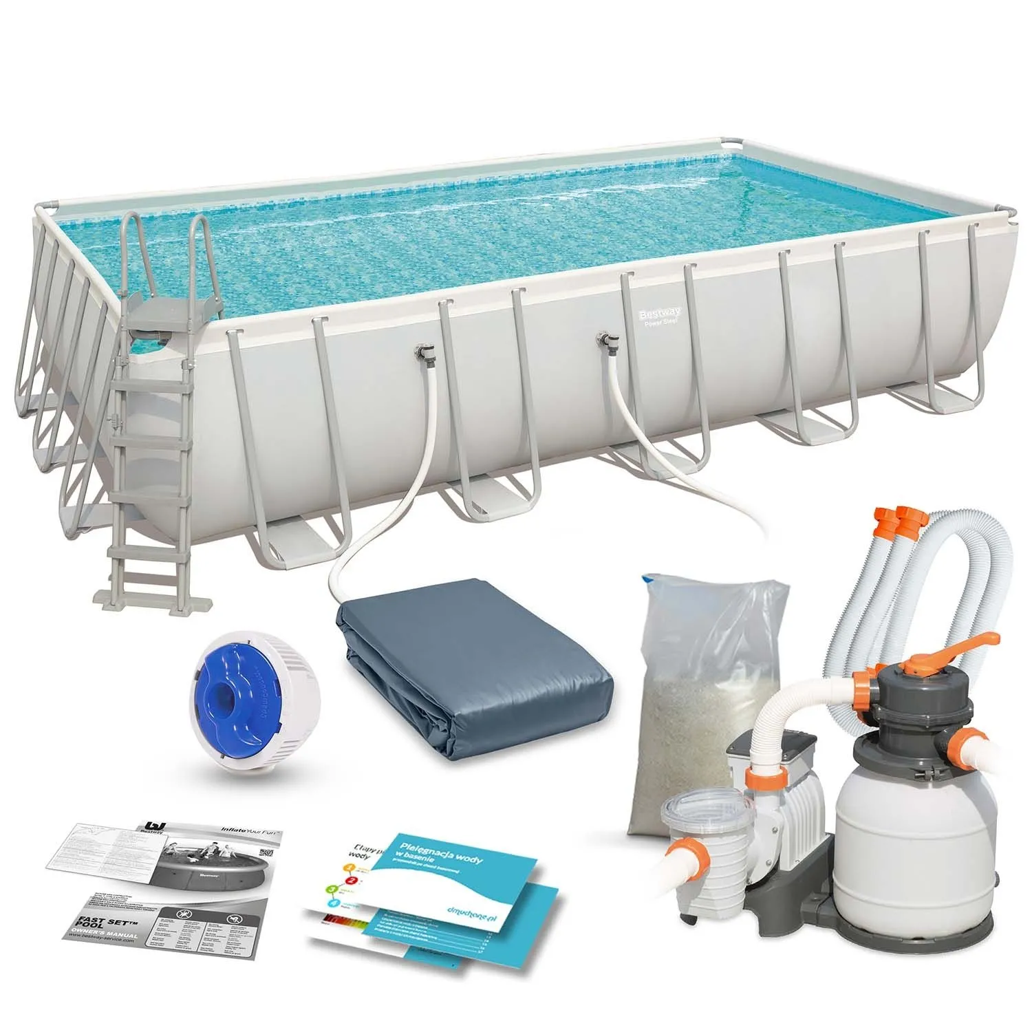 Basen ogrodowy stelażowy, 12w1, Bestway, 640x274x132 cm