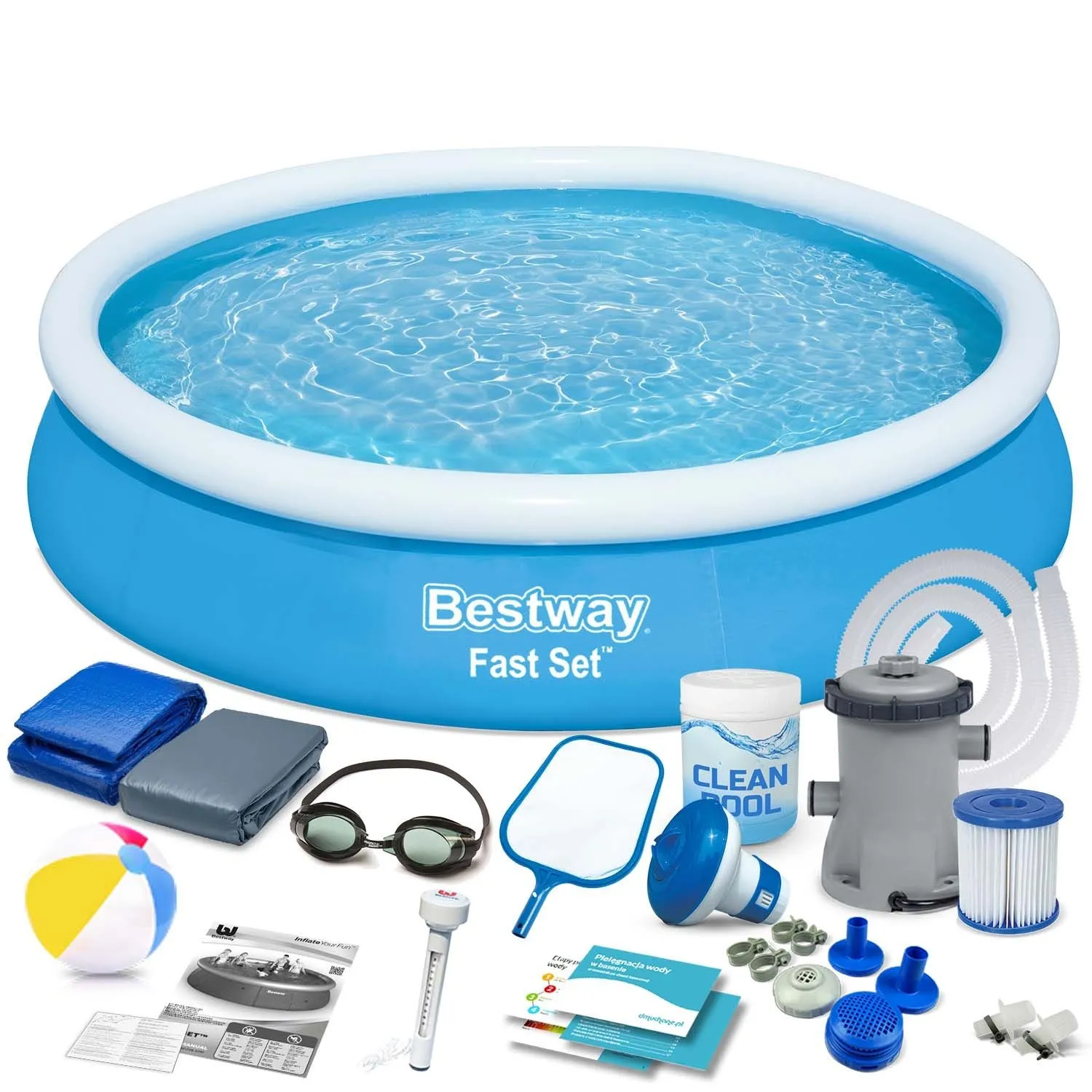 Basen ogrodowy rozporowy, 17w1, Bestway, 366x76 cm