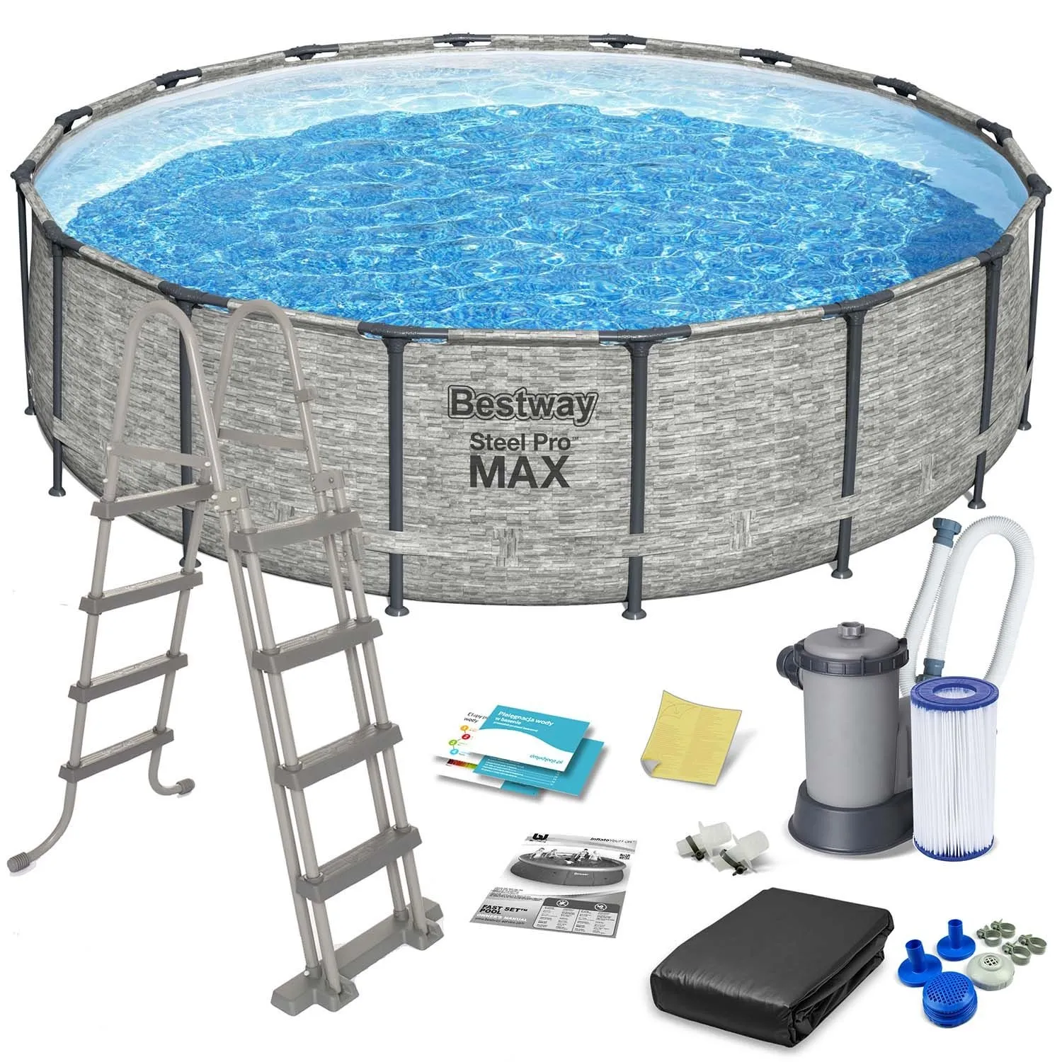 Basen ogrodowy stelażowy, 11w1, Bestway, 549x122 cm