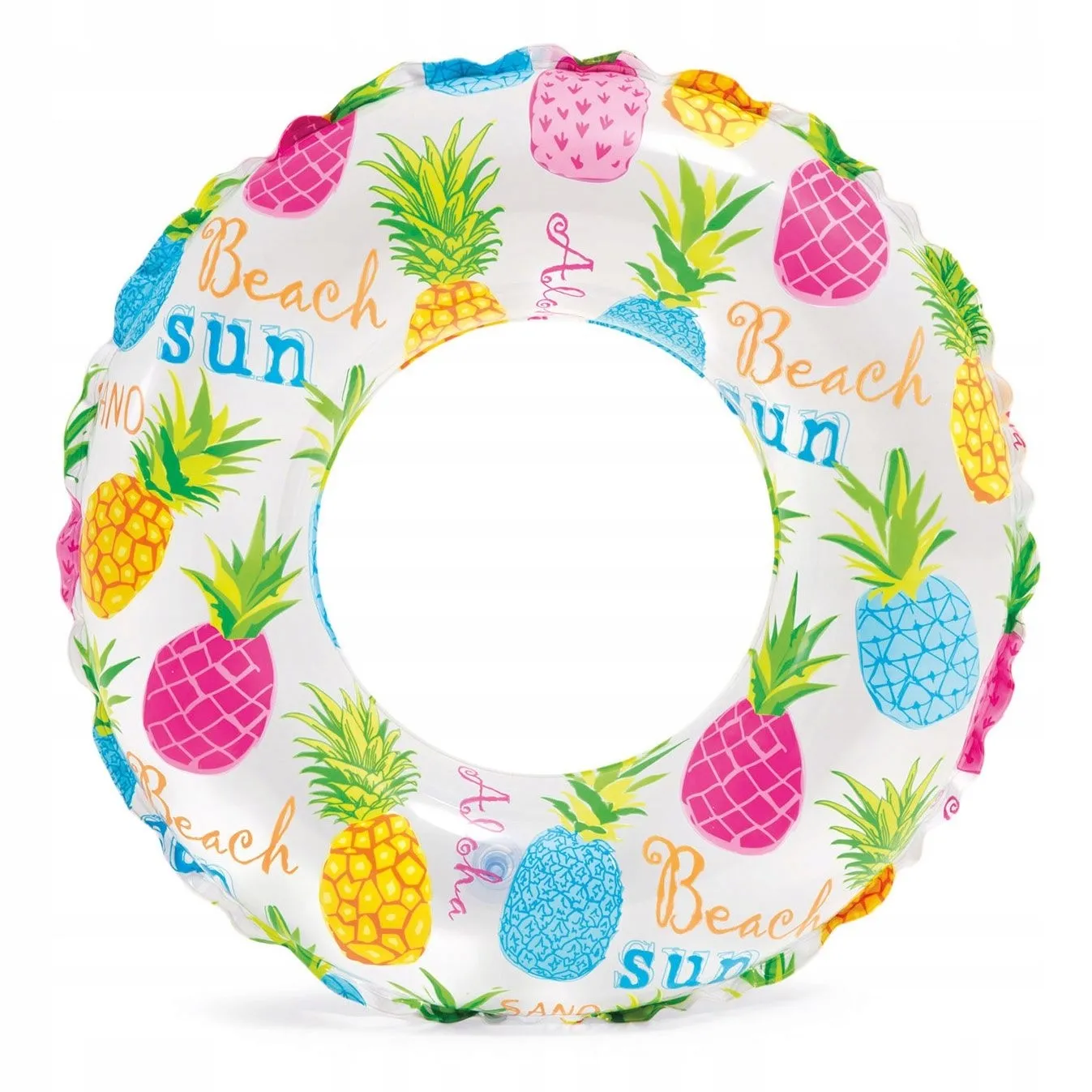 Kółko dmuchane do pływania, ananas, Intex, 61 cm
