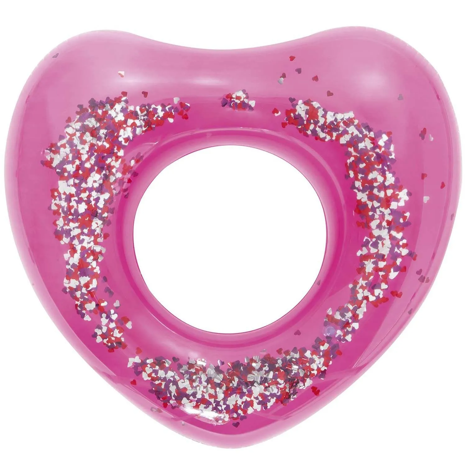 Dmuchane koło do pływania, serce, Bestway, 91 cm, różowy