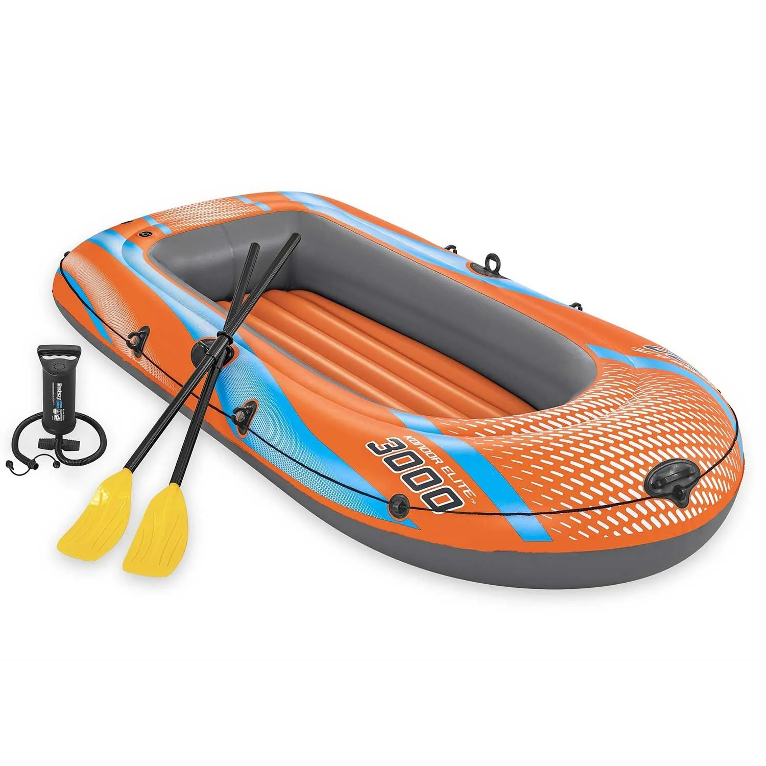 Ponton trzyosobowy, dmuchany, Bestway, 246x122 cm, pomarańczowy