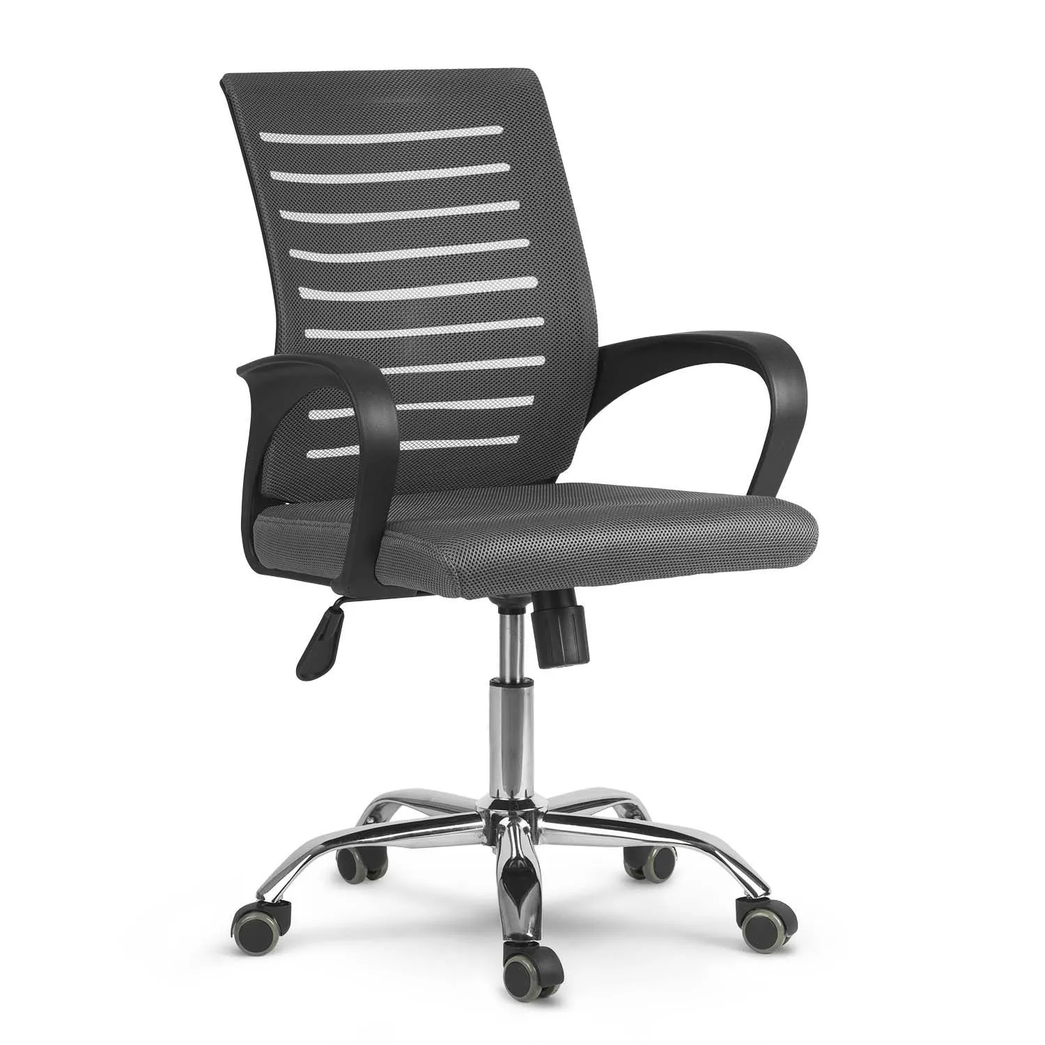 Fotel biurowy, obrotowy, krzesło z mikrosiatki, batura, sofotel, szary