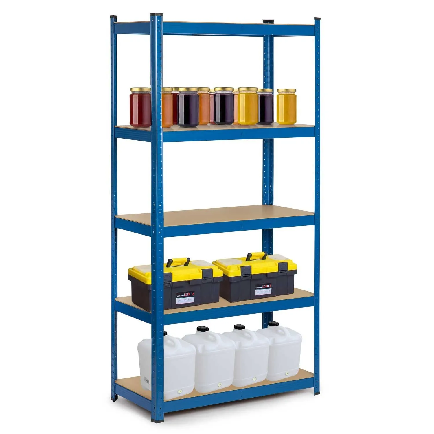 Regał metalowy, magazynowy, Humberg 4848, 90x40x180 cm, niebieski