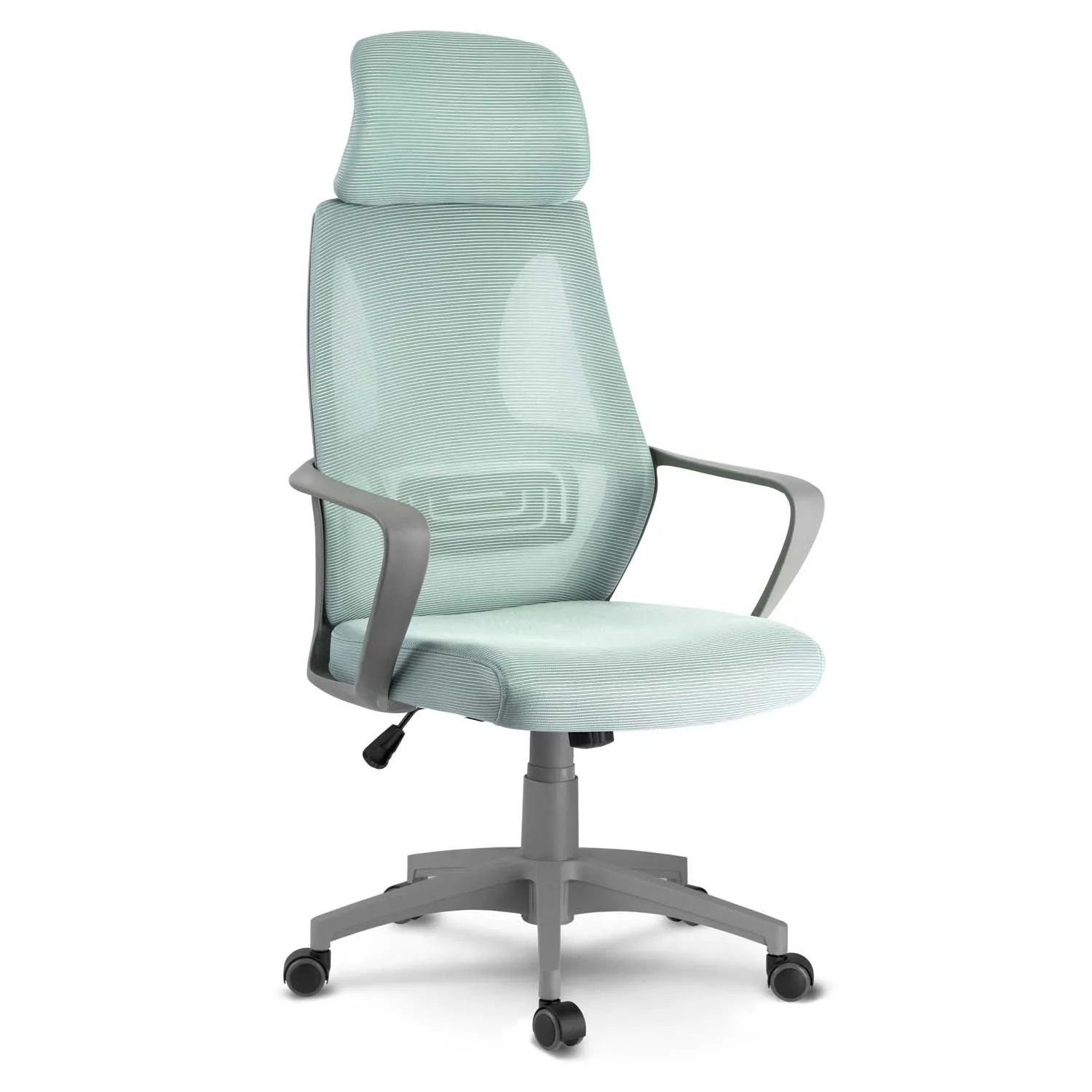 Fotel biurowy, z mikrosiatką, praga, kolor jasnoniebieski