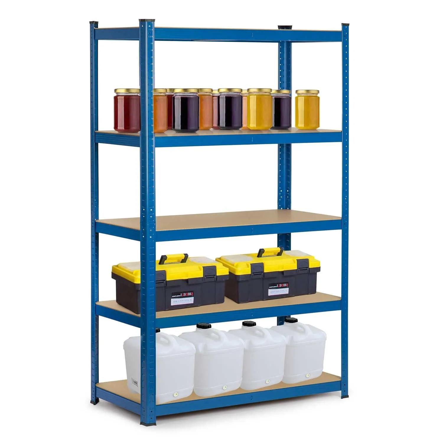 Regał metalowy, magazynowy, Humberg 4842, 75x30x150 cm, niebieski