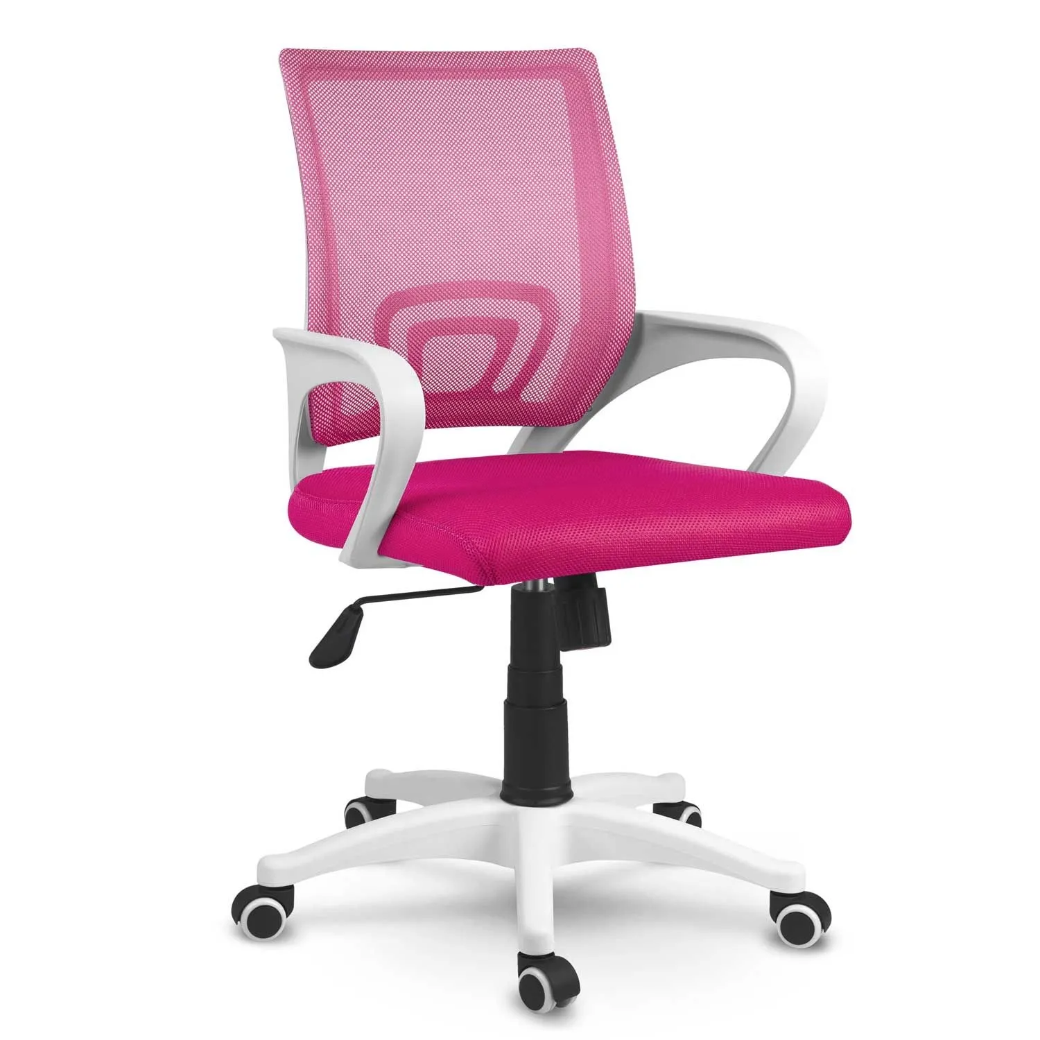 Fotel biurowy, krzesło, z mikrosiatki, Latok, różowy