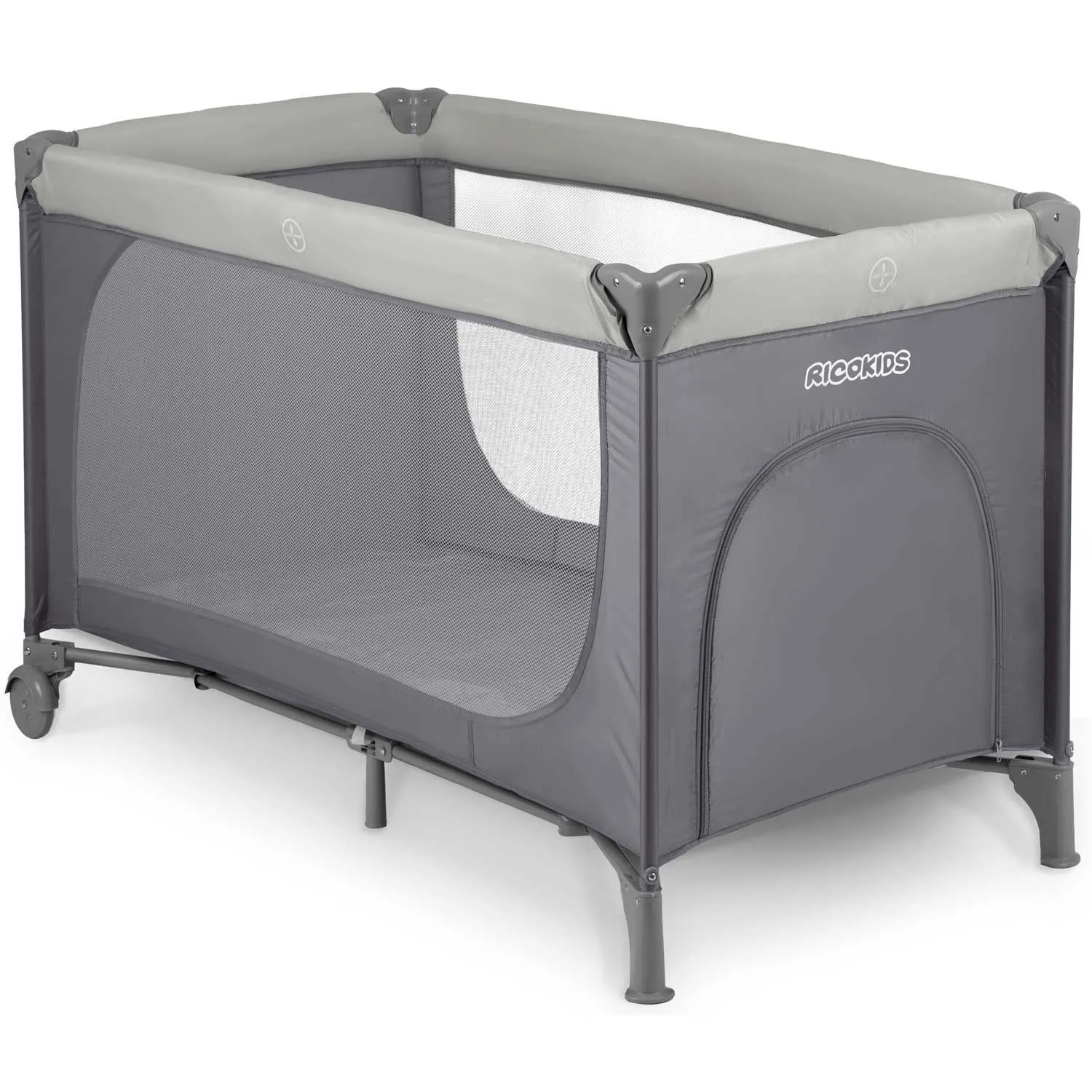 Łóżeczko turystyczne, składane, 65x125x78 cm, jasny szary