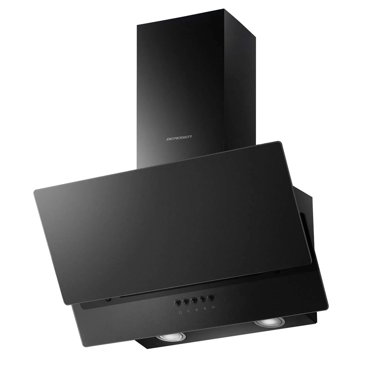 Okap kuchenny, kominowy, 60 cm, Berdsen, BT-211, czarny