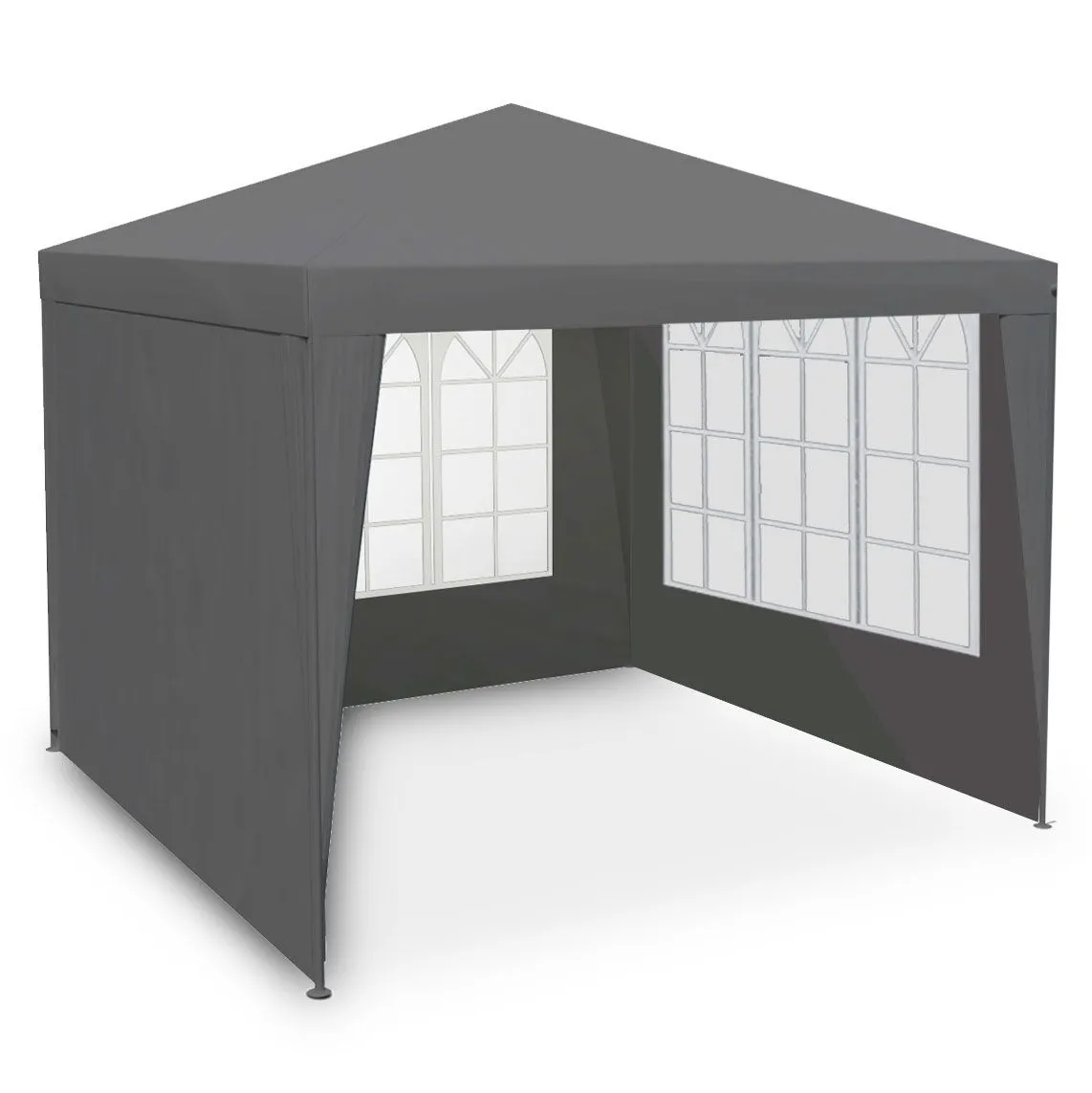 Pawilon ogrodowy, Plonos, 3x3 m, 3 ścianki, szary, 4941