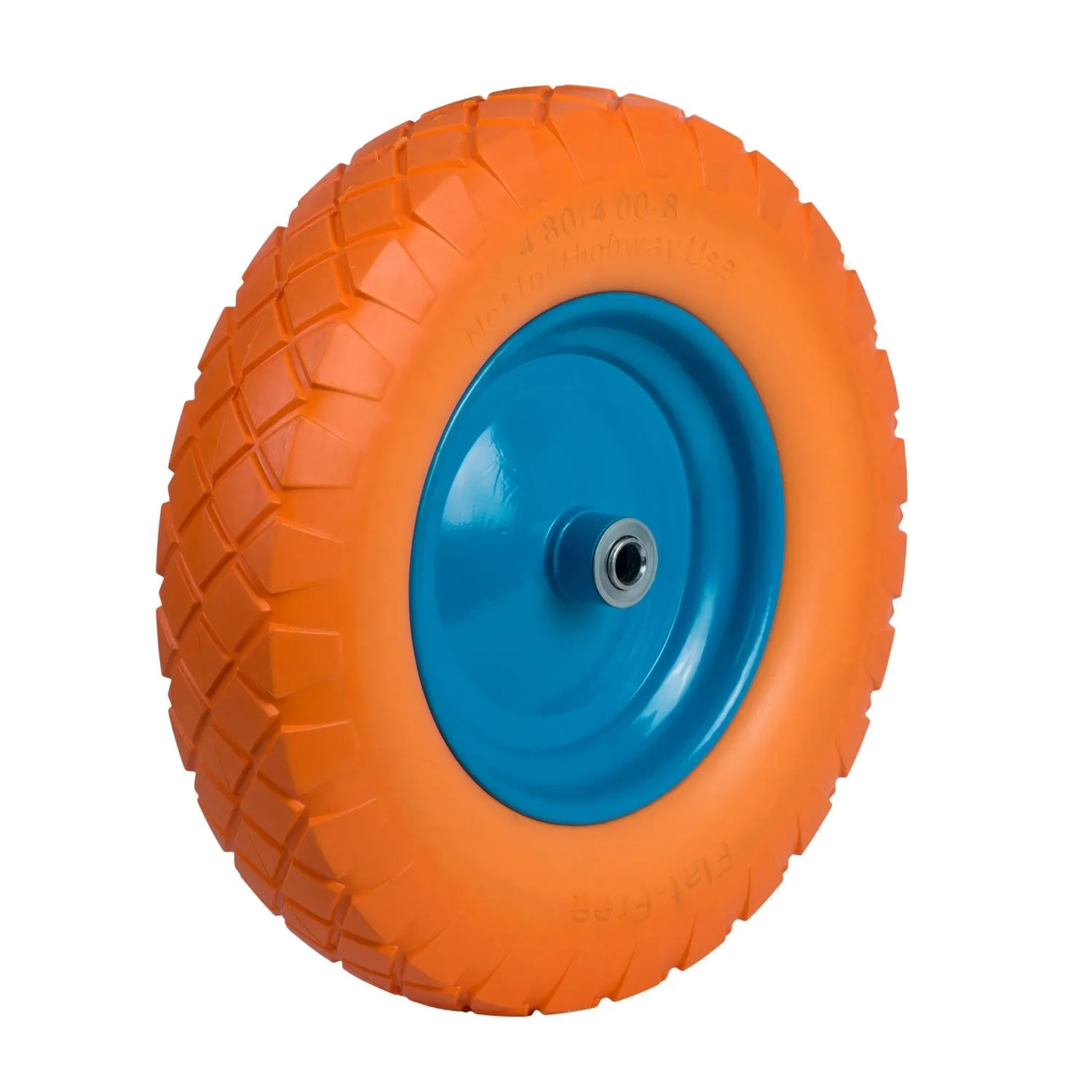 Koło do taczki, bezdętkowe, 4.00-8, pomarańczowo-niebieskie