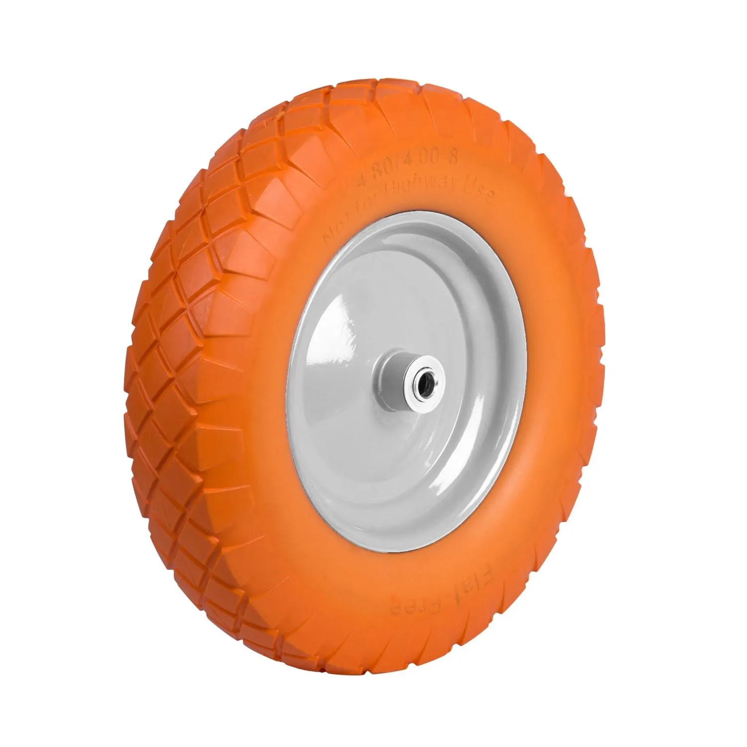 Koło do taczki, bezdętkowe, 4.00-8, pomarańczowo-białe