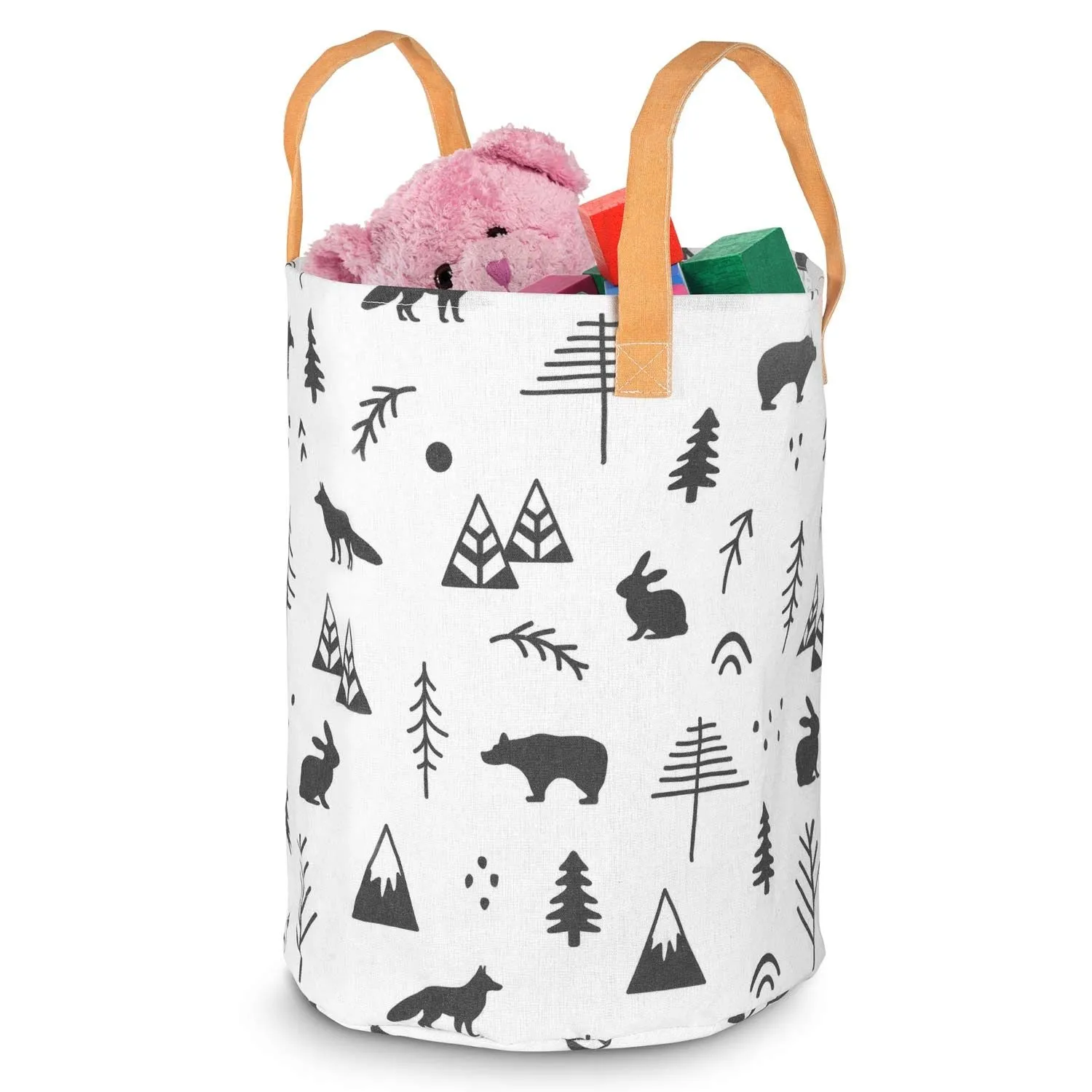 Duży kosz na zabawki, Nukido, biały