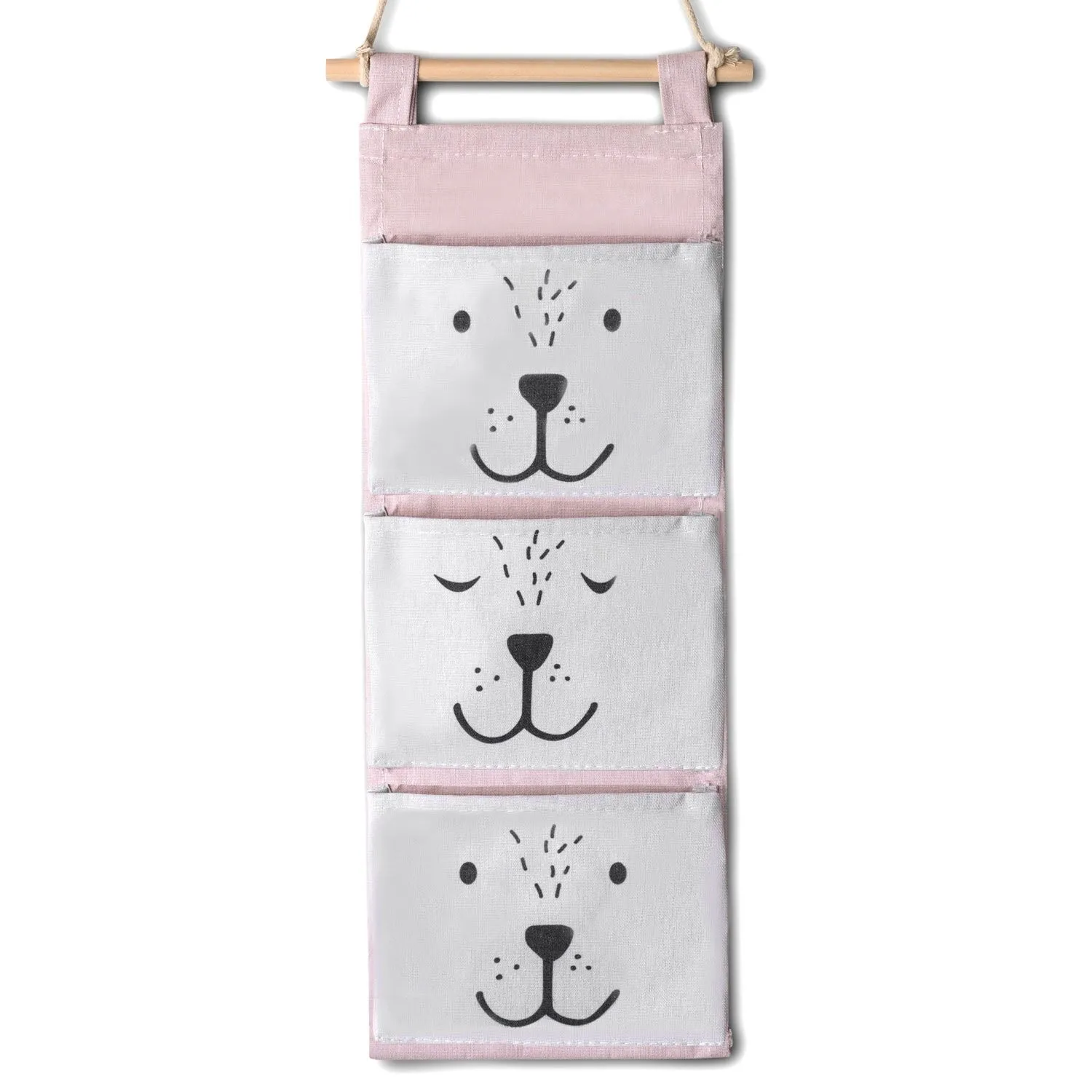 Organizer wiszący na zabawki, Nukido, 20x80 cm, różowy