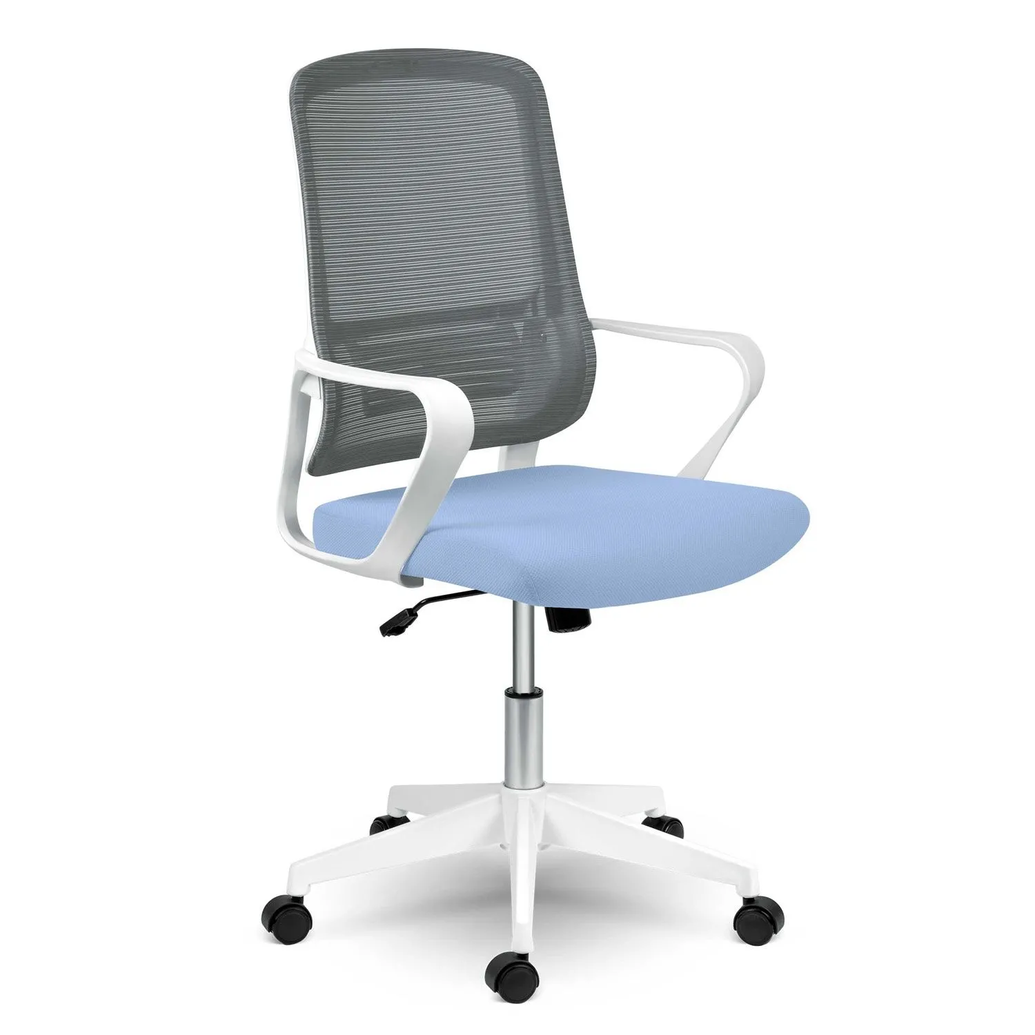 Fotel do pracy w biurze, mikrosiatka, Wizo, niebiesko-biały