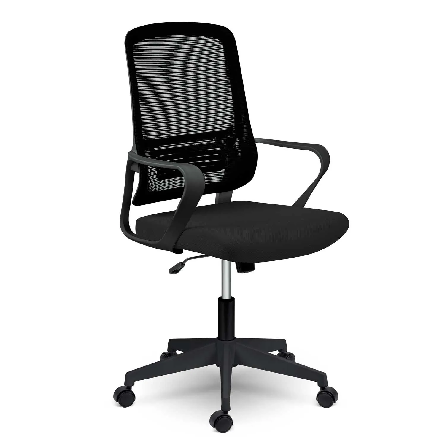 Fotel do pracy w biurze, mikrosiatka, Wizo, czarny