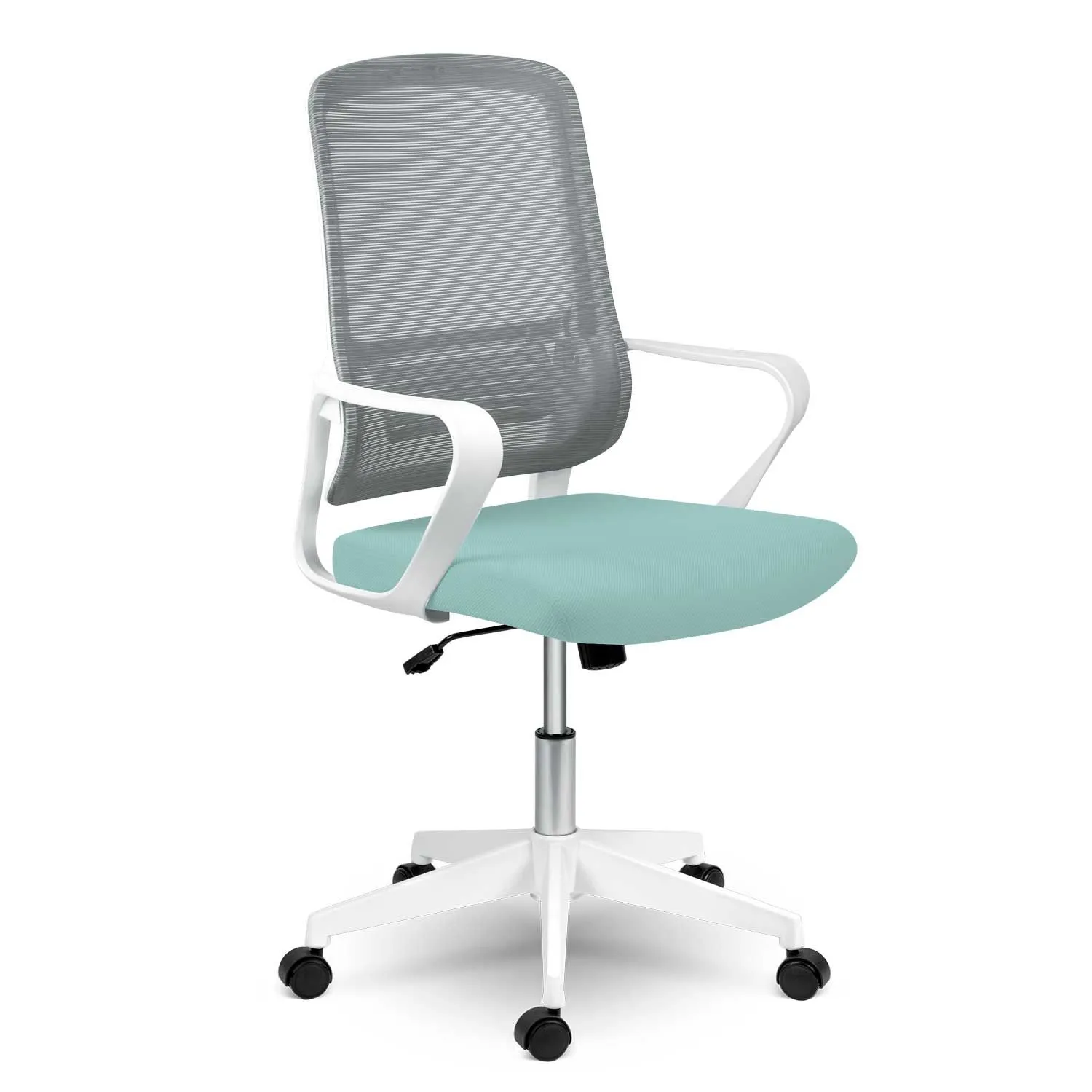 Fotel do pracy w biurze, mikrosiatka, Wizo, biało-zielony