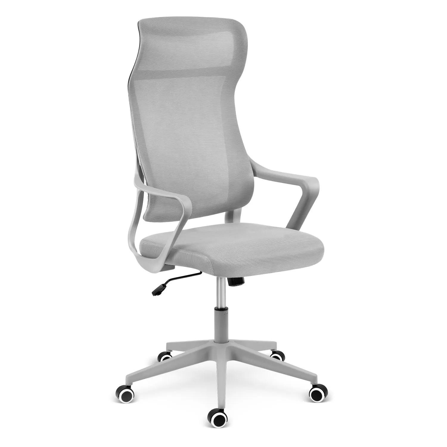 Nowoczesny fotel biurowy z mikrosiatki, Labi, szary