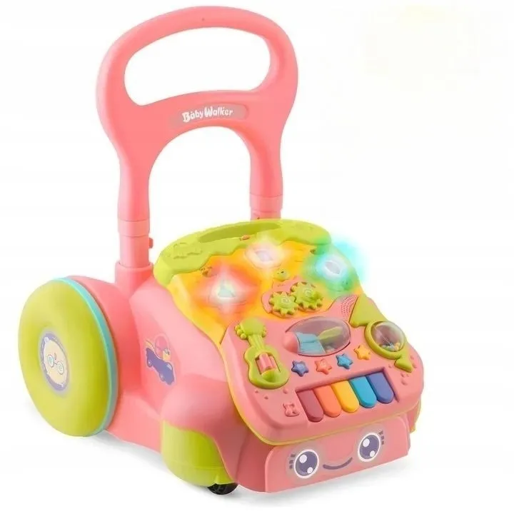 Chodzik edukacyjny z muzyką, 2w1, Ricokids, różowy