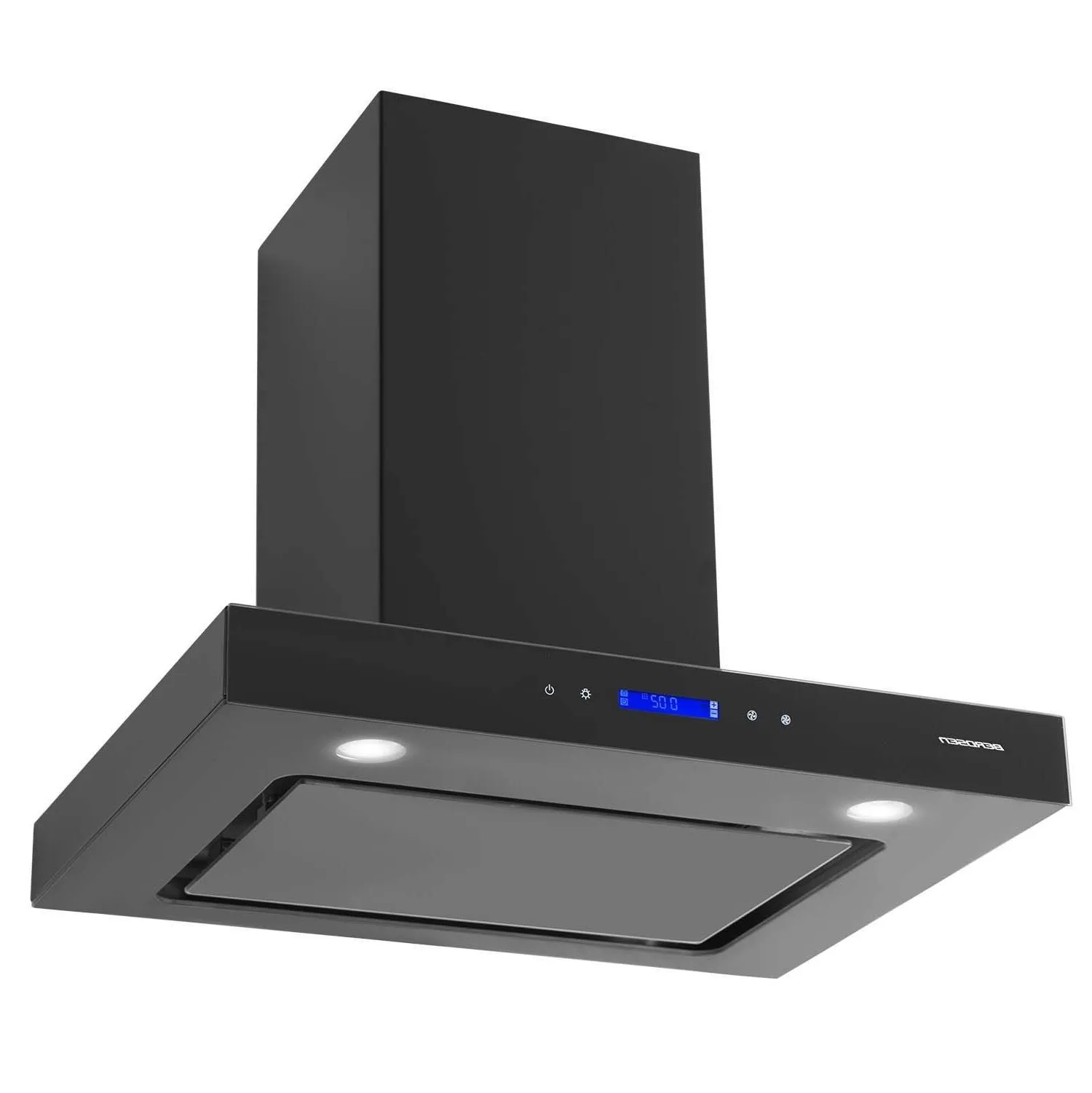 Okap kuchenny, podszafkowy, Berdsen, 60 cm, czarny