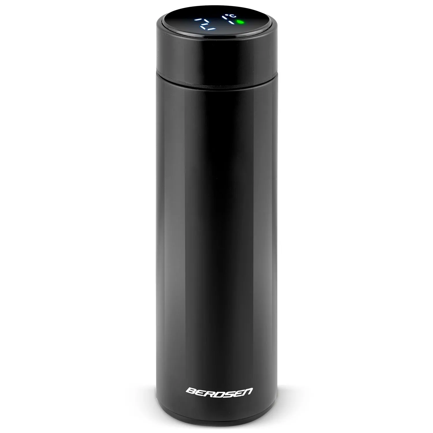 Termos próżniowy z wyświetlaczem, 420 ml, czarny