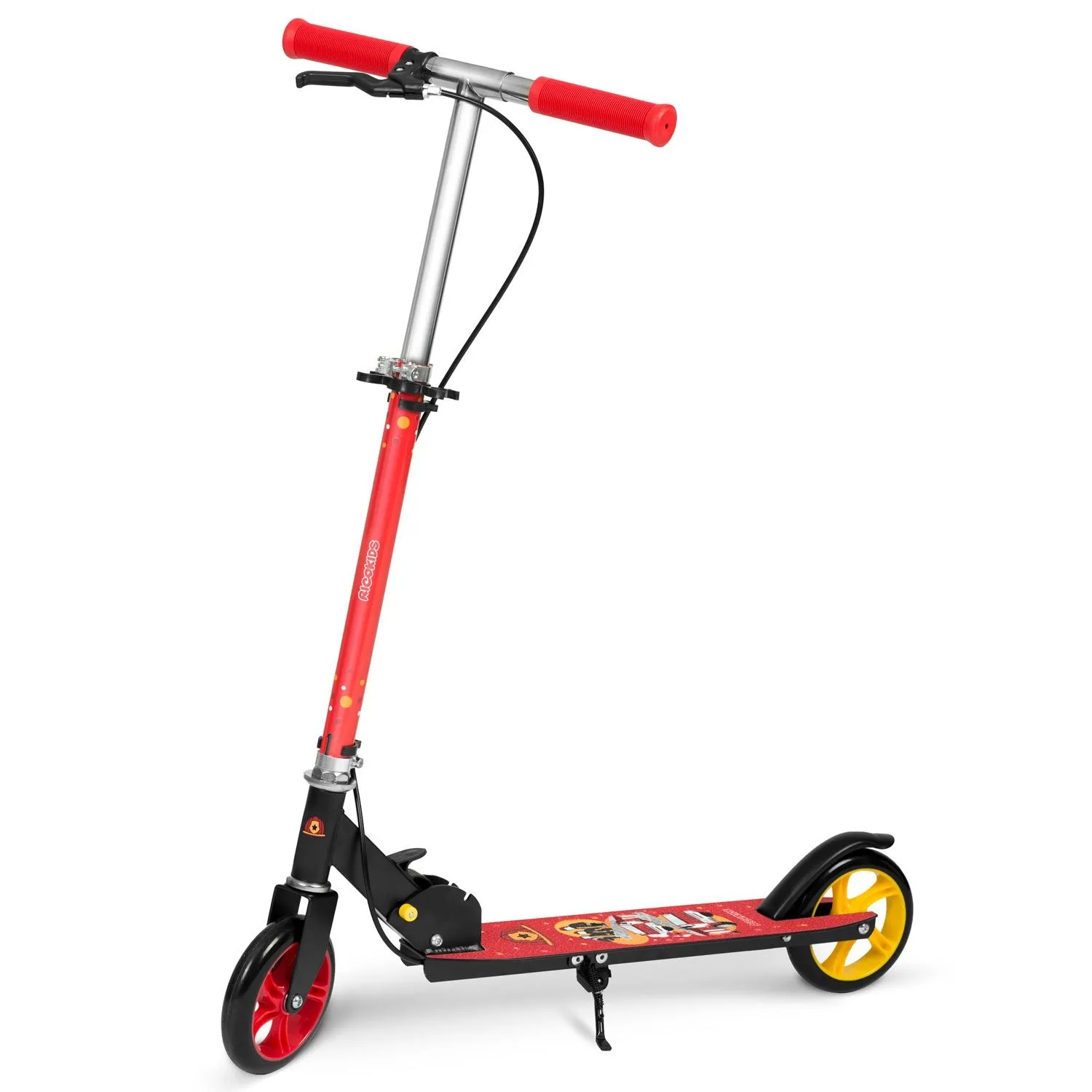 Hulajnoga dwukołowa, straż pożarna, Kodi, czerwona