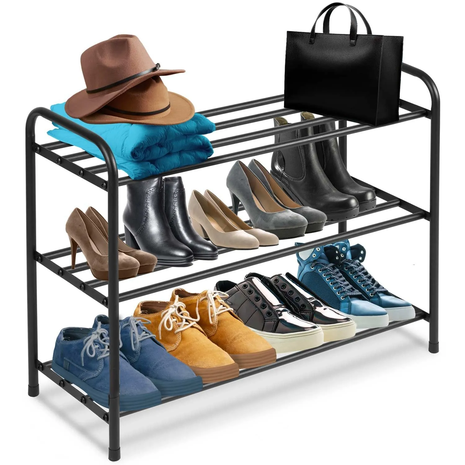 Regał na buty, Massido, 66x26x53 cm, czarny