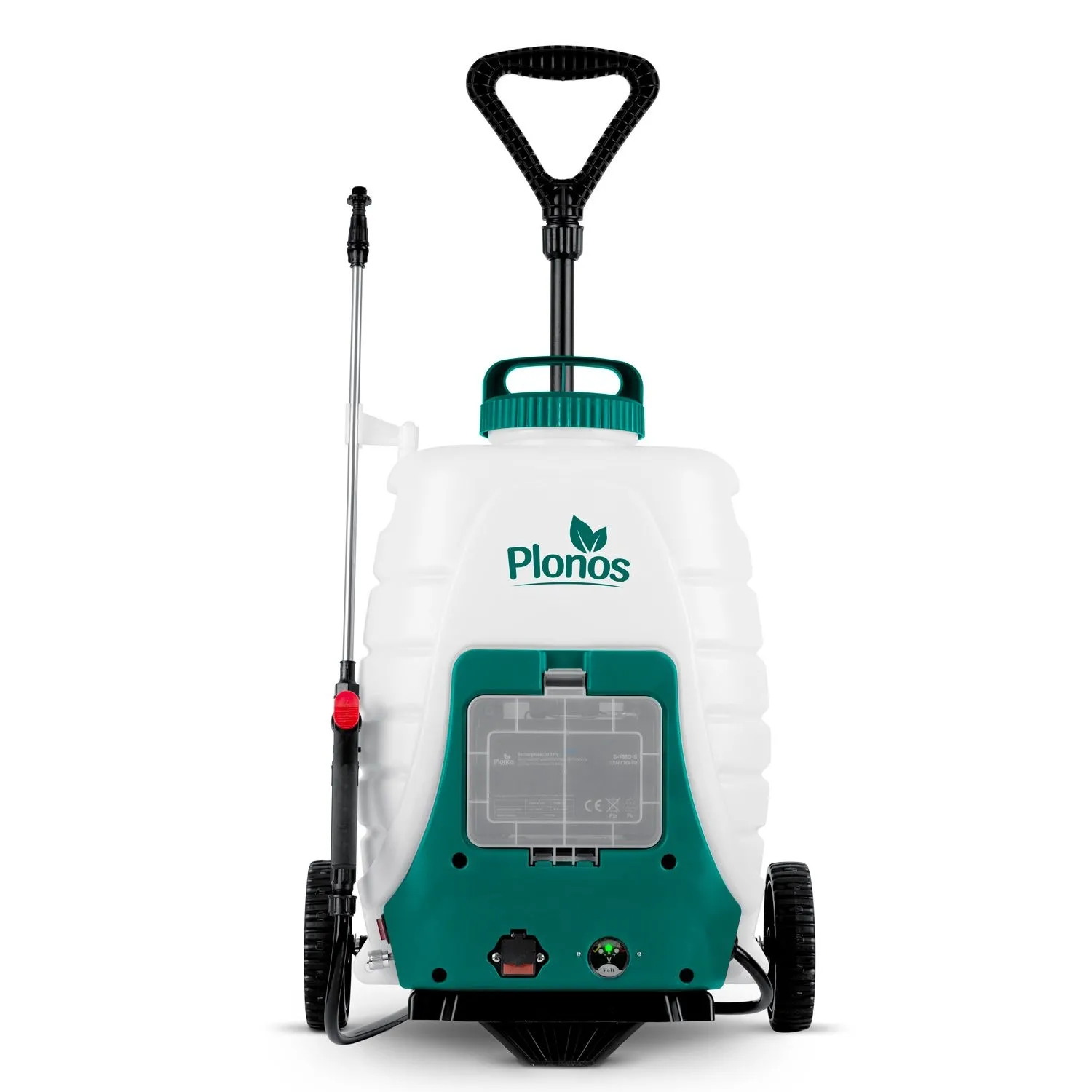 Opryskiwacz akumulatorowy z wózkiem, Plonos, biały