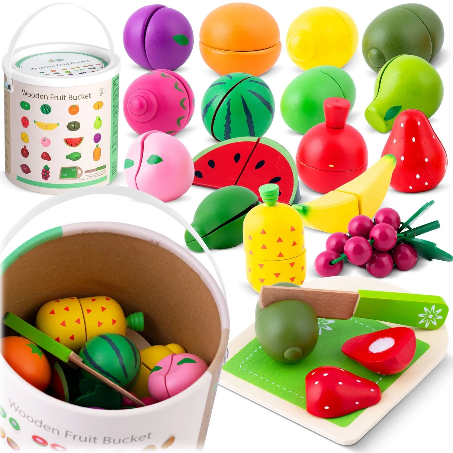 Zabawka drewniana, owoce do krojenia, RK-872, Ricokids