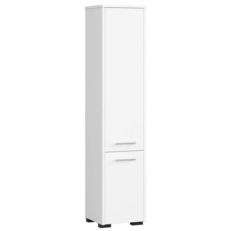 Szafka łazienkowa, słupek, drzwi, fin, 30x30x140 cm, biel, mat