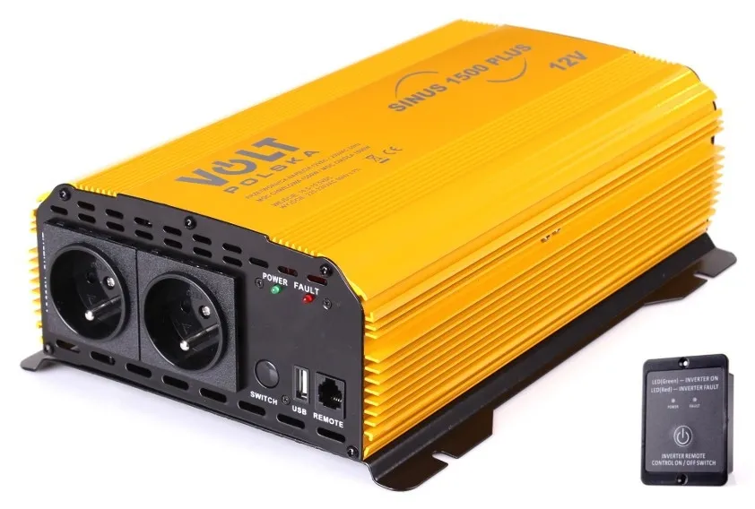 PRZETWORNICA VOLT POLSKA SINUS PLUS 1500 12V / 230V 1000/1500W