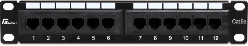 Patch Panel Getfort 10 cali 12 portów PGF-5EUTP12-B4